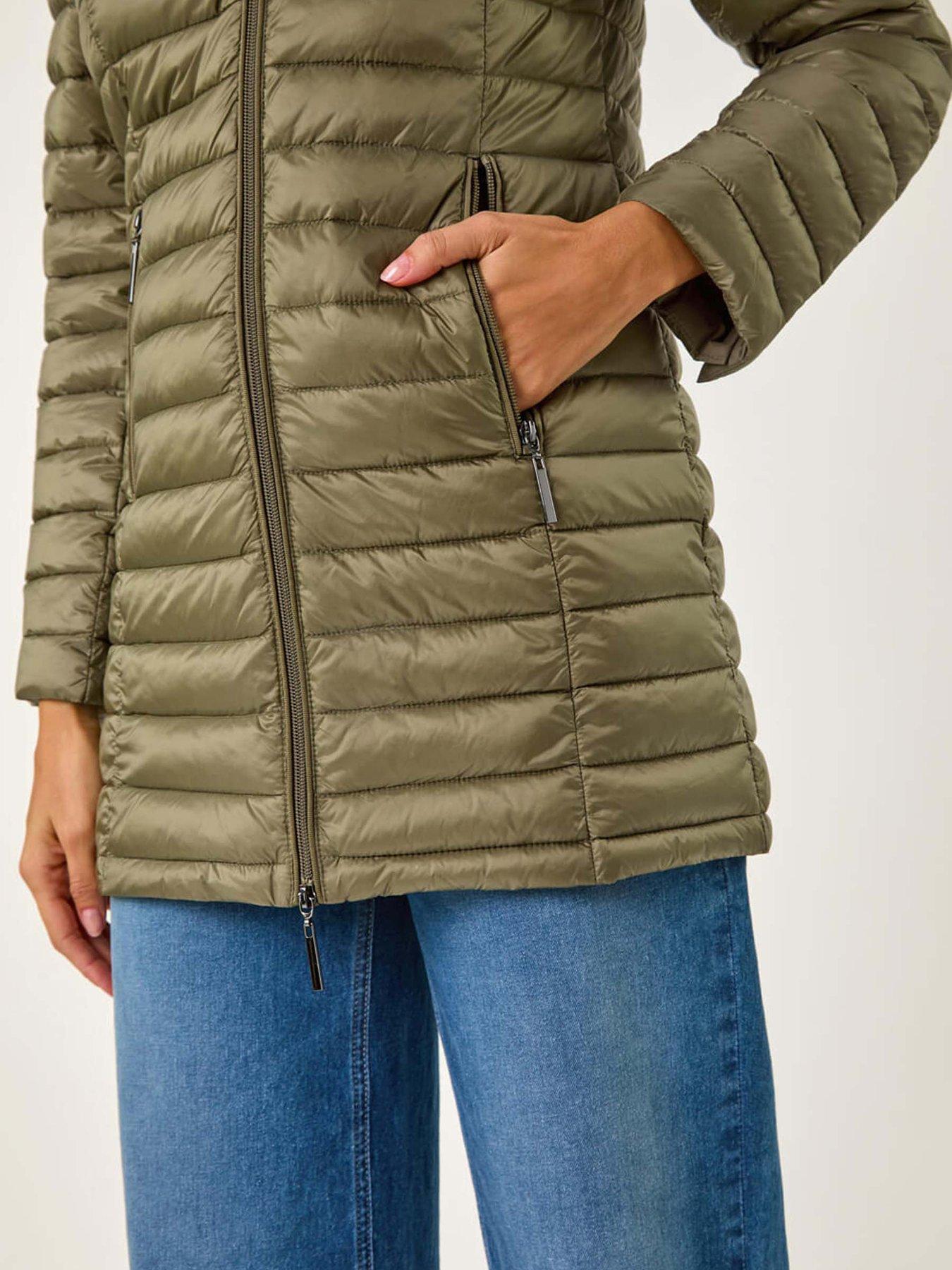 Image 5 of 5 of Roman Padded Hooded Coat - Khaki