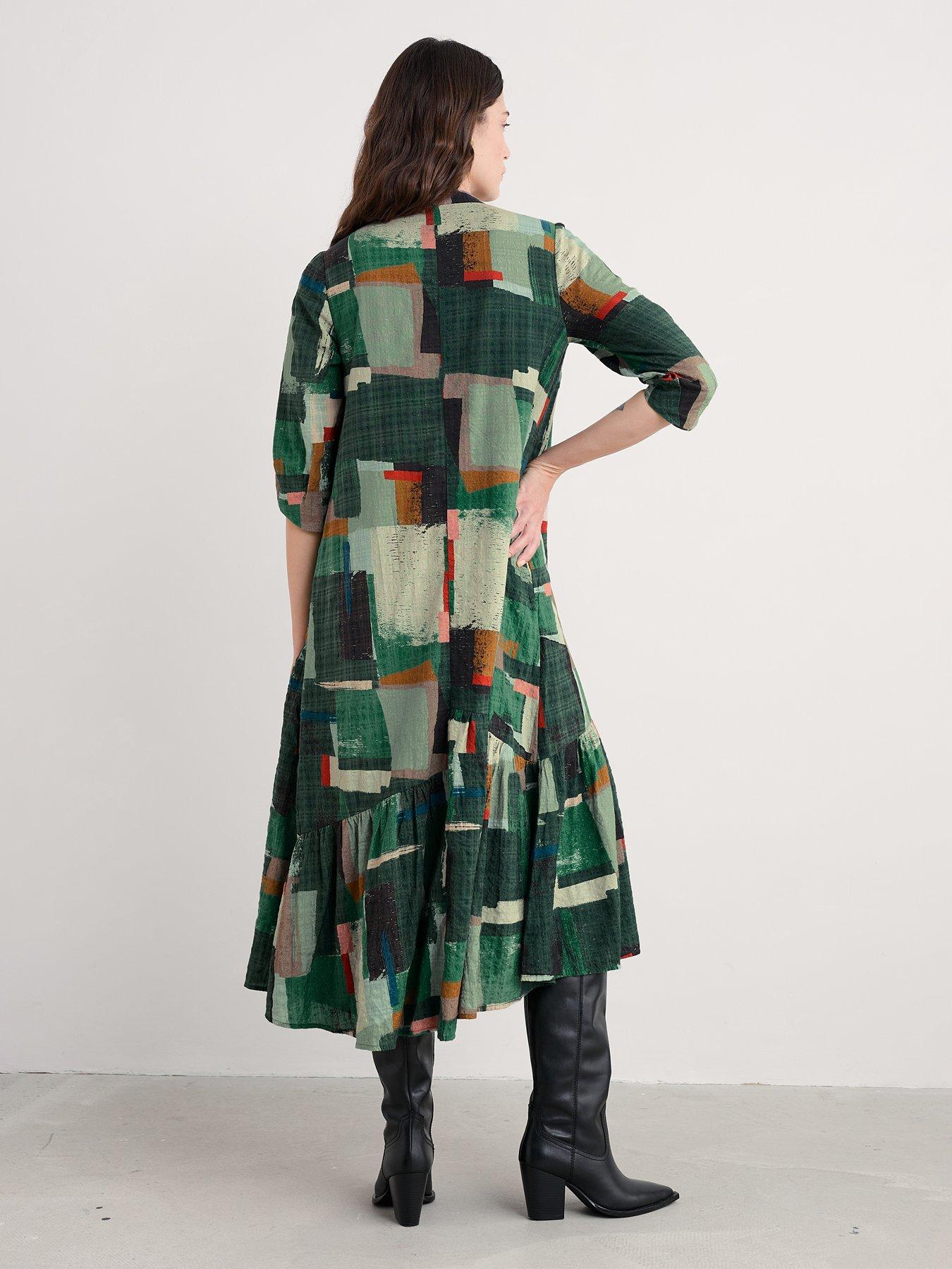  image of seasalt-cornwall-windblown-dress-green