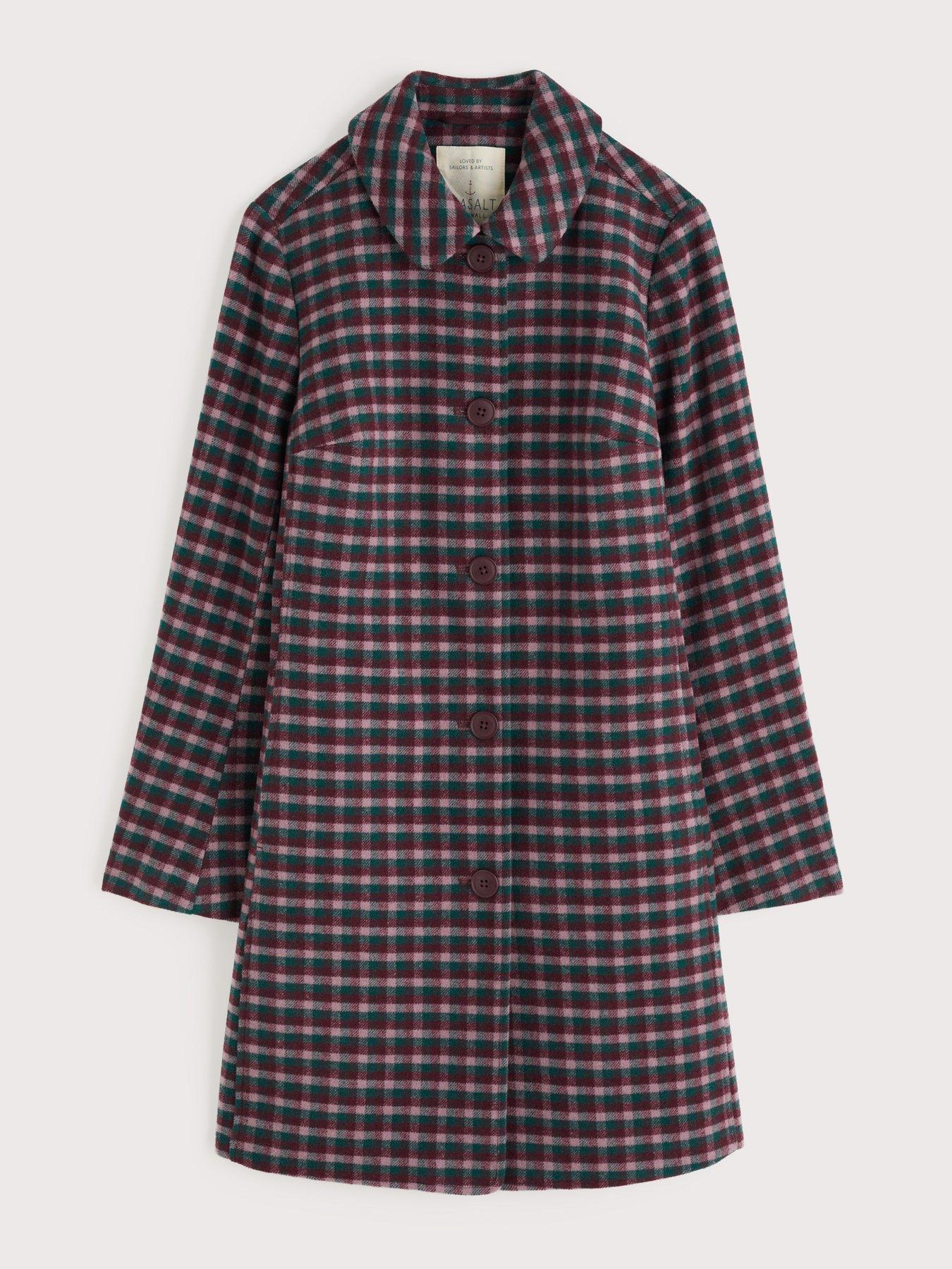 Image 5 of 5 of Seasalt Cornwall Wood Cabin Coat Cursyway Dark Forage - Pink