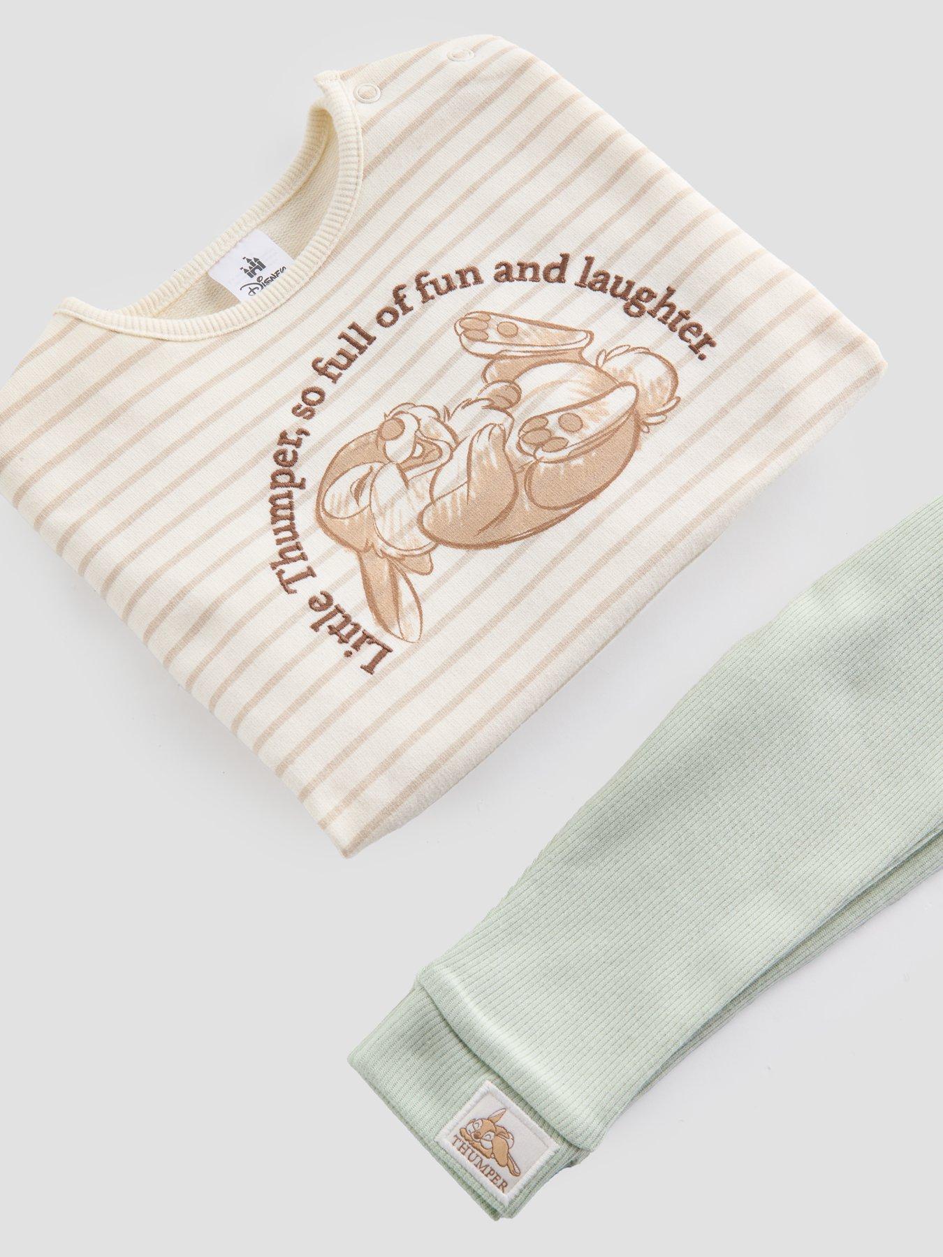 Image 3 of 4 of The Very Collection Thumper Stripe Sweatshirt And Rib Legging Set - Green