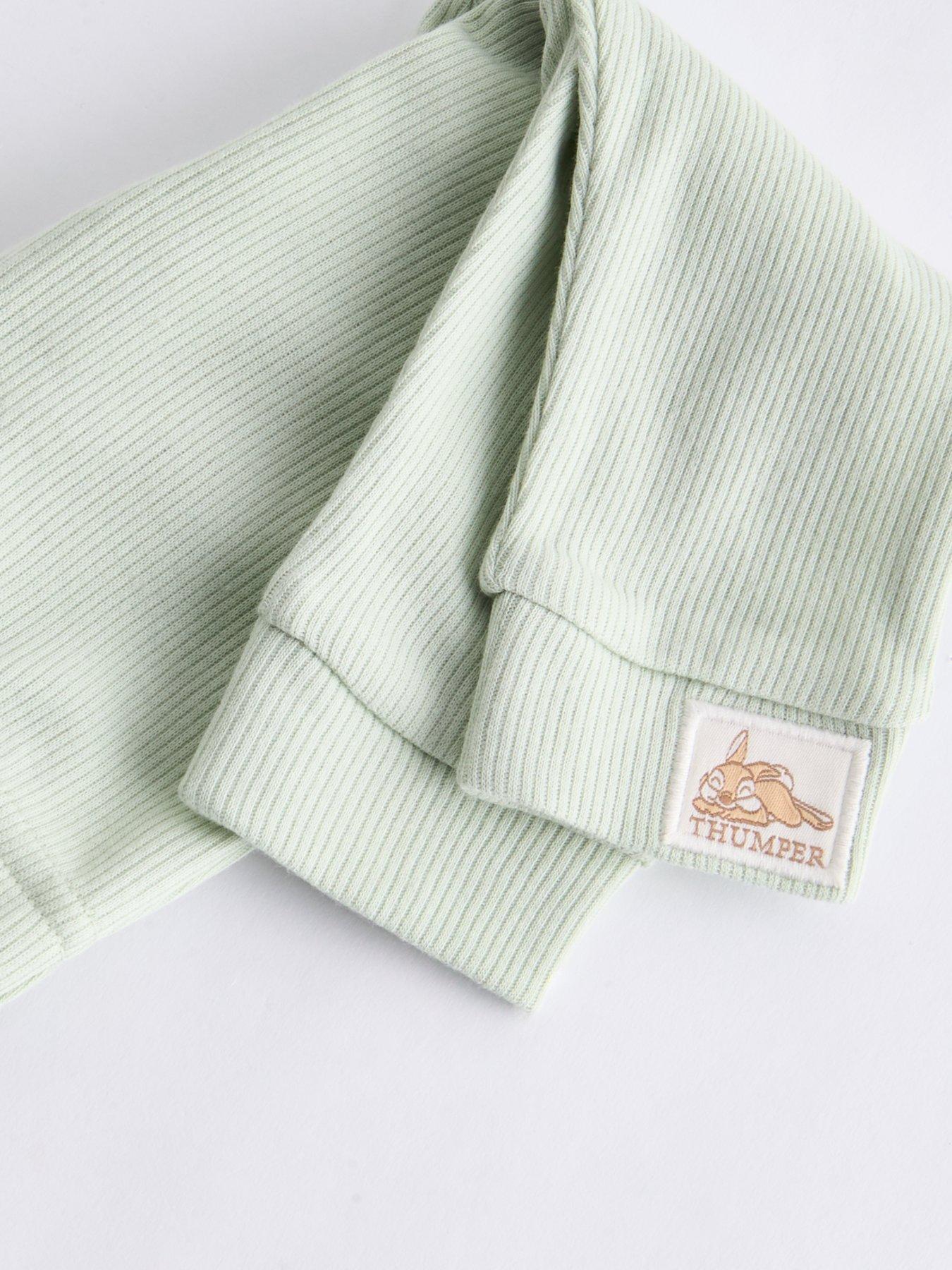 Image 4 of 4 of The Very Collection Thumper Stripe Sweatshirt And Rib Legging Set - Green