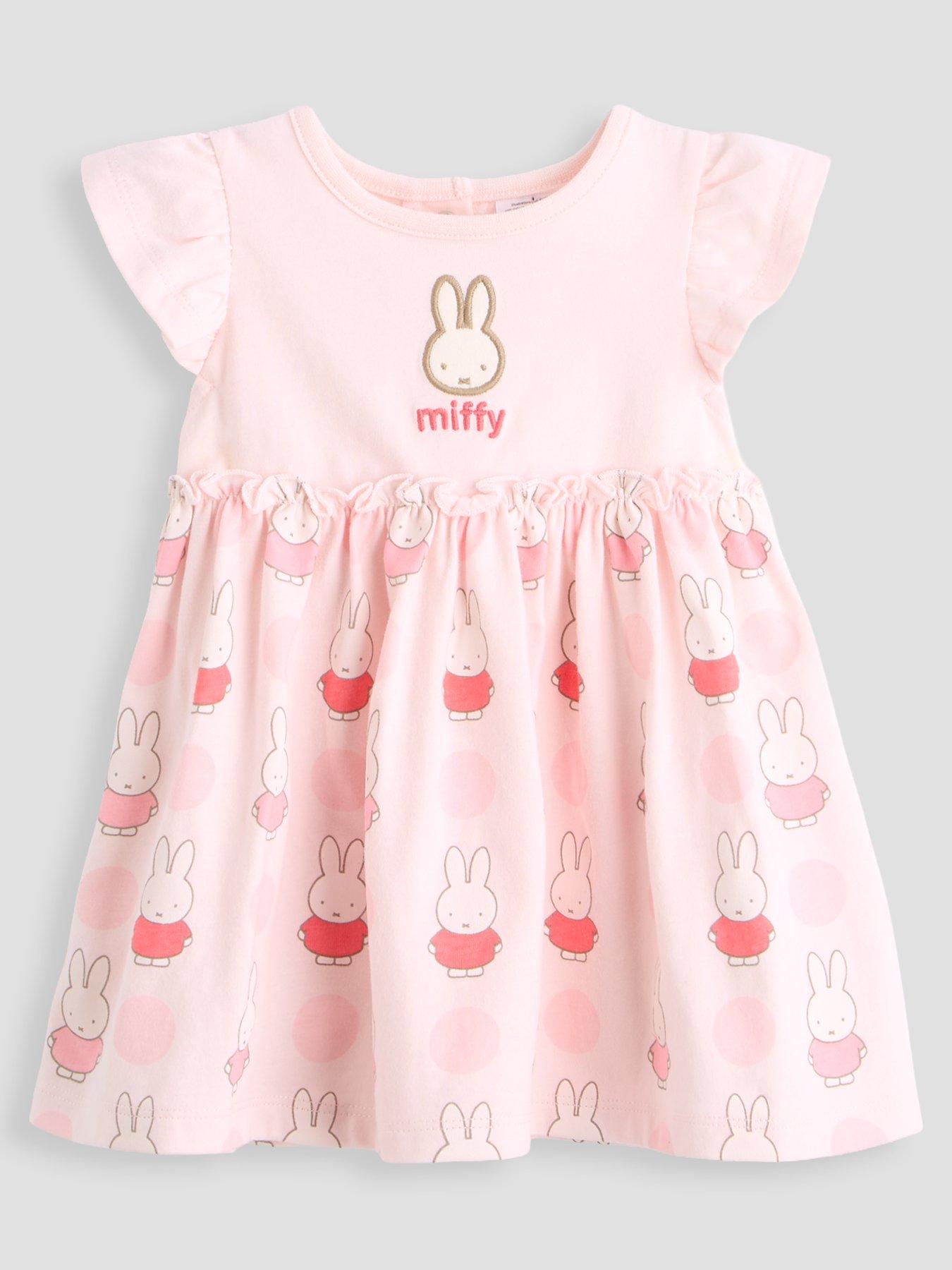 The Very Collection Miffy Frill Sleeve Dress - Pink