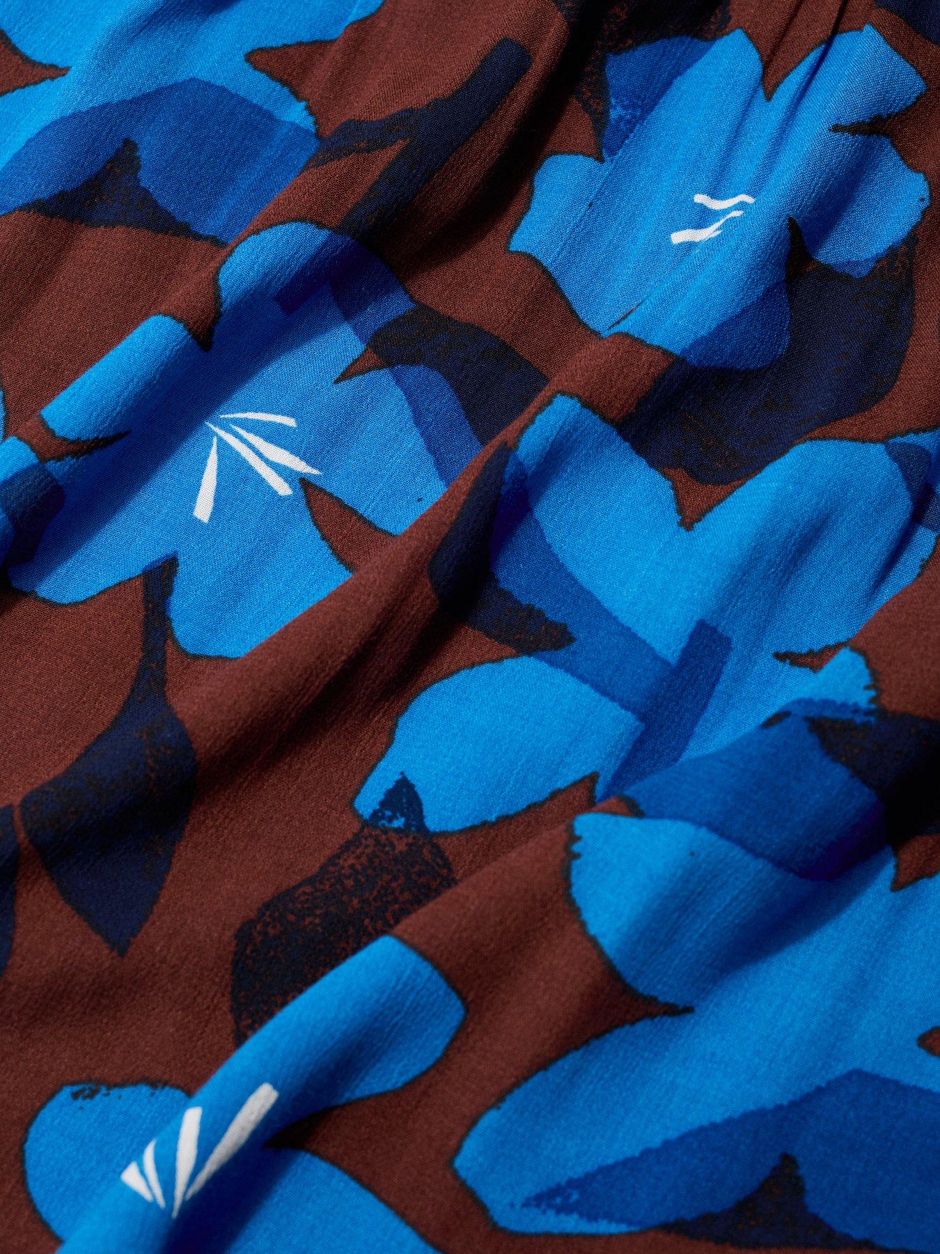  image of seasalt-cornwall-harbour-cove-dress-nbsp--macro-flower-cocoa-blue