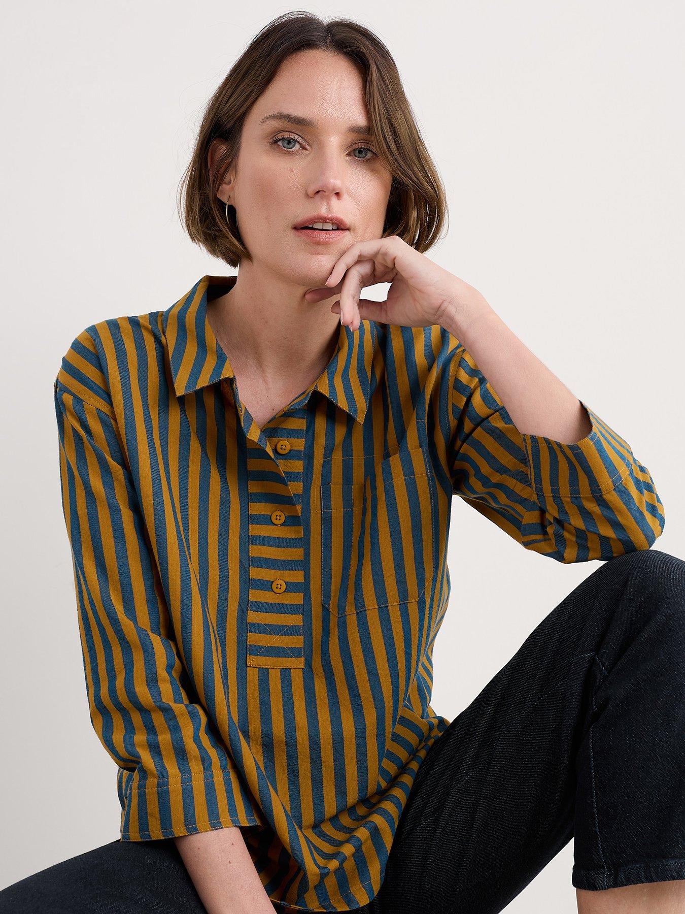 Seasalt Cornwall Striped Shirt - Blue