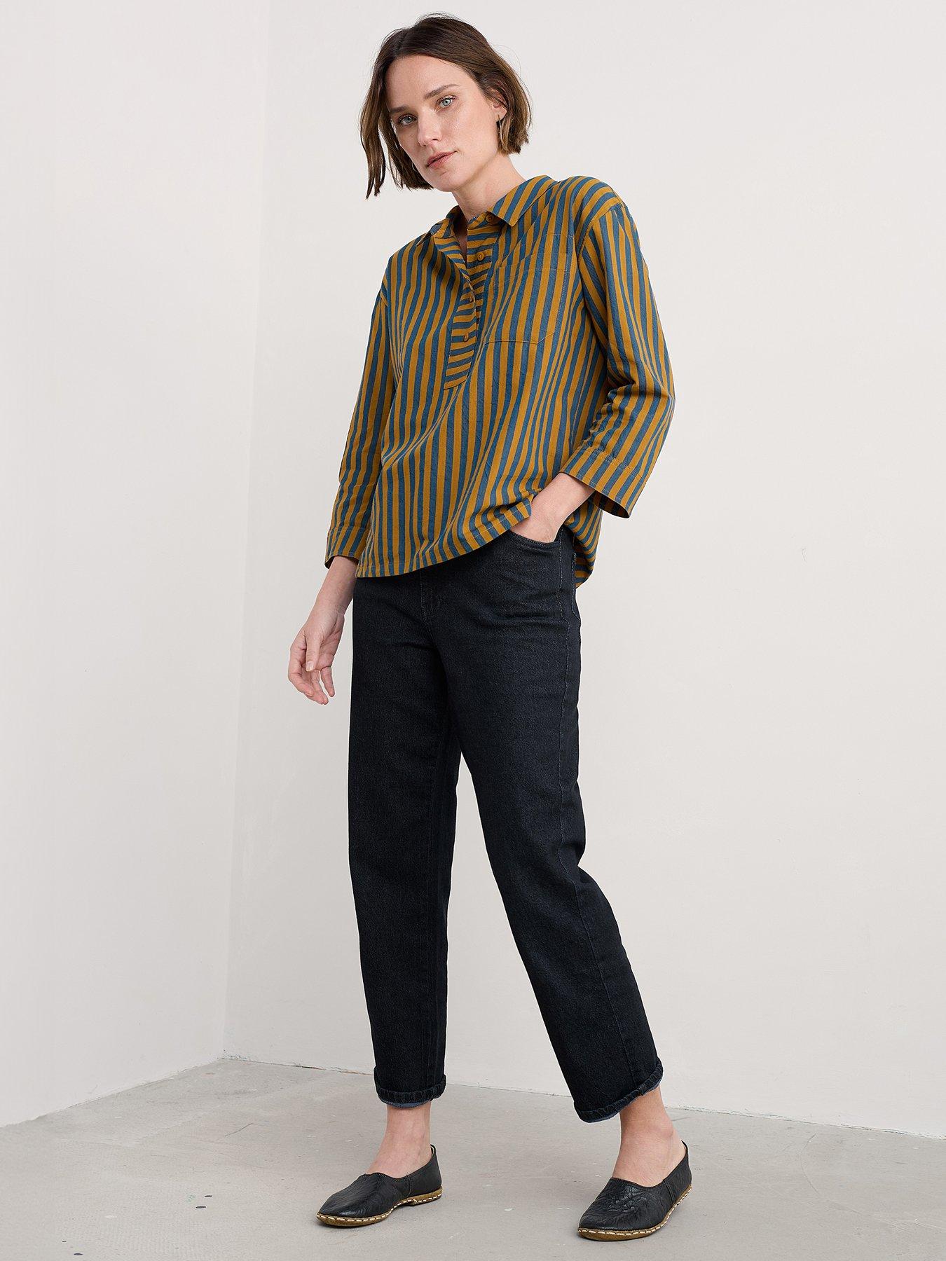 Image 3 of 5 of Seasalt Cornwall Striped Shirt - Blue