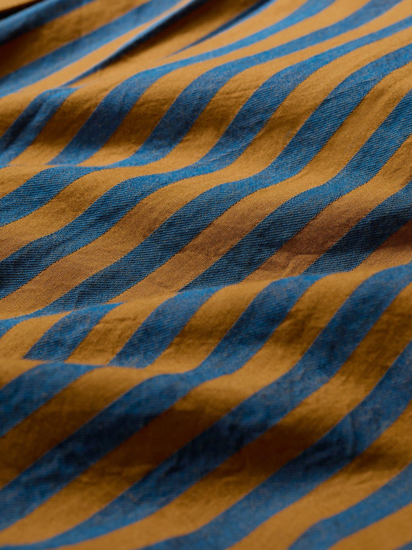  image of seasalt-cornwall-lamorna-dress-mini-scallion-basket-stripe-green