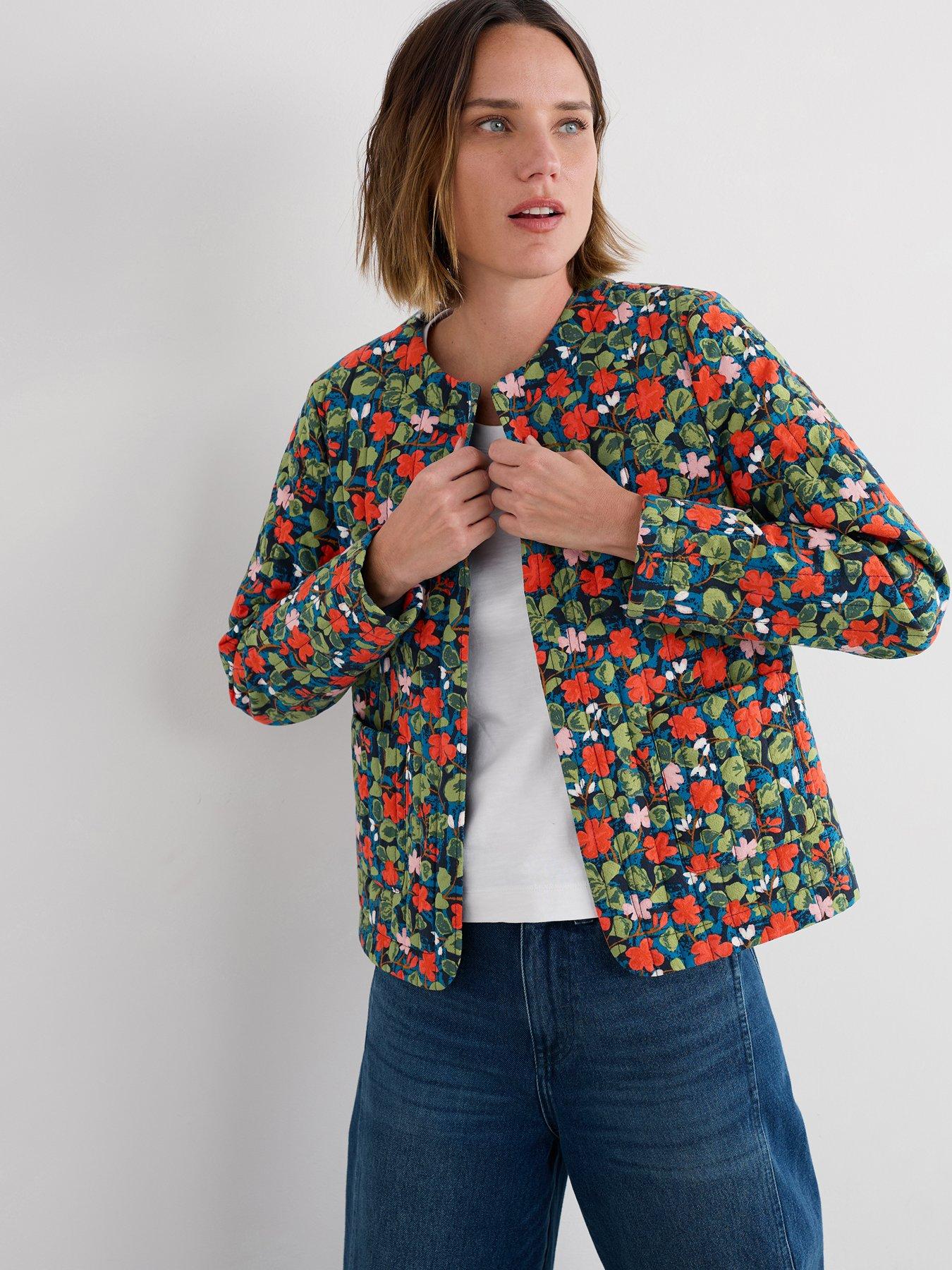 undefined Floral Print Quilted Jacket - Multi