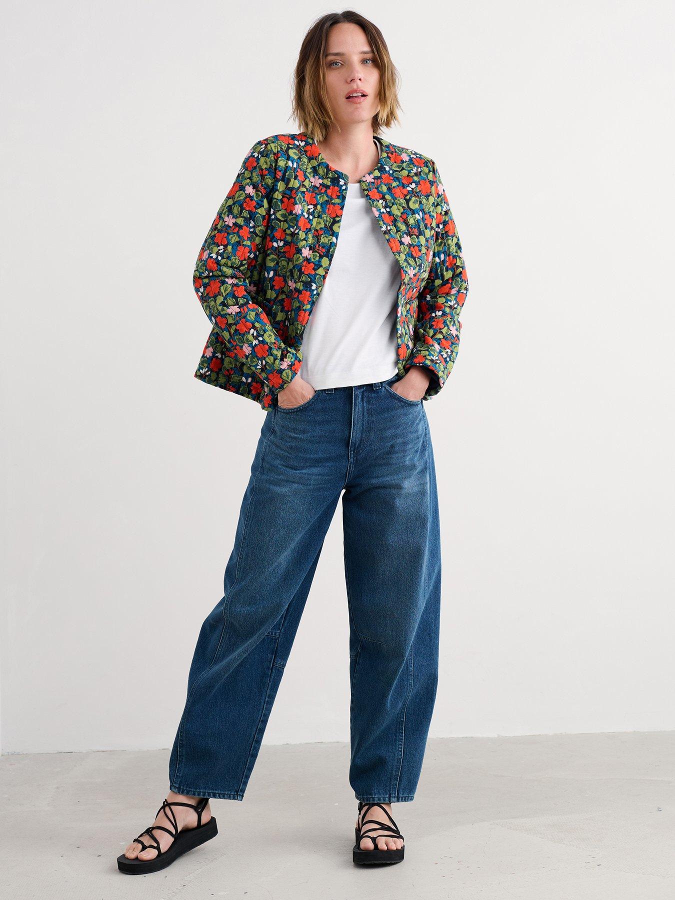 Image 3 of 5 of Seasalt Cornwall Floral Print Quilted Jacket - Multi