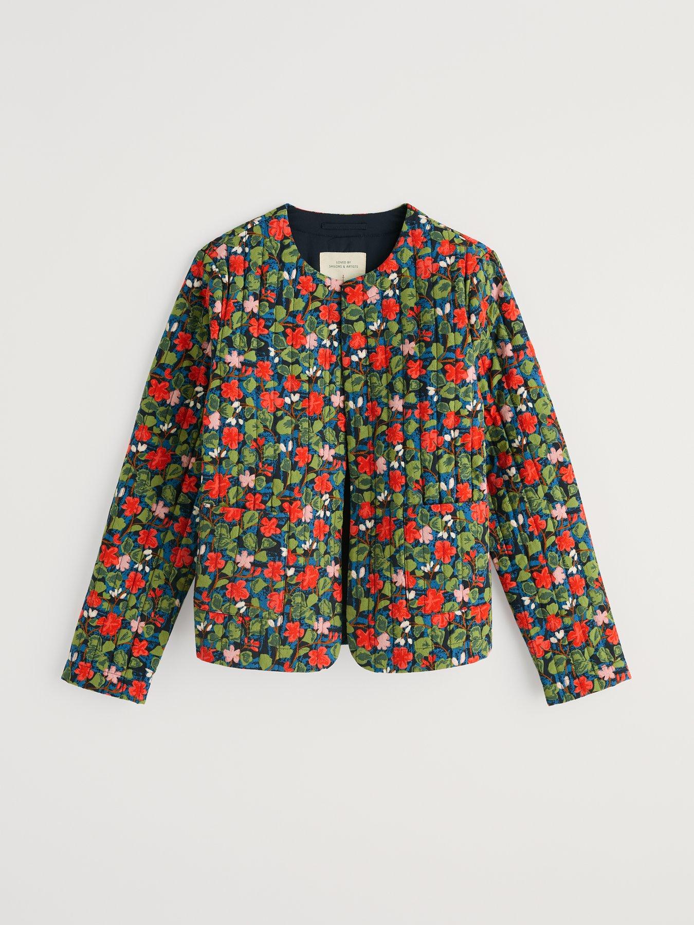 Image 5 of 5 of Seasalt Cornwall Floral Print Quilted Jacket - Multi