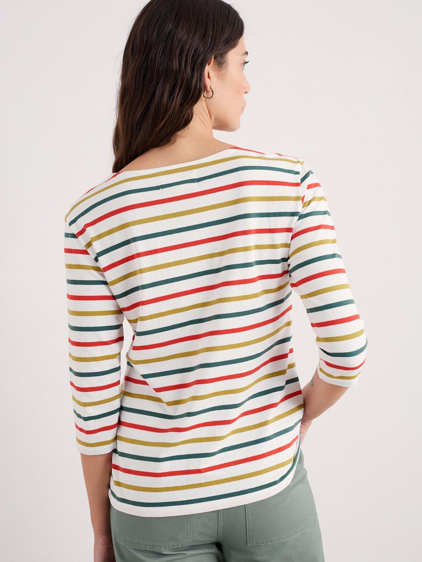 Image 2 of 5 of Seasalt Cornwall Sailor Top - Orange