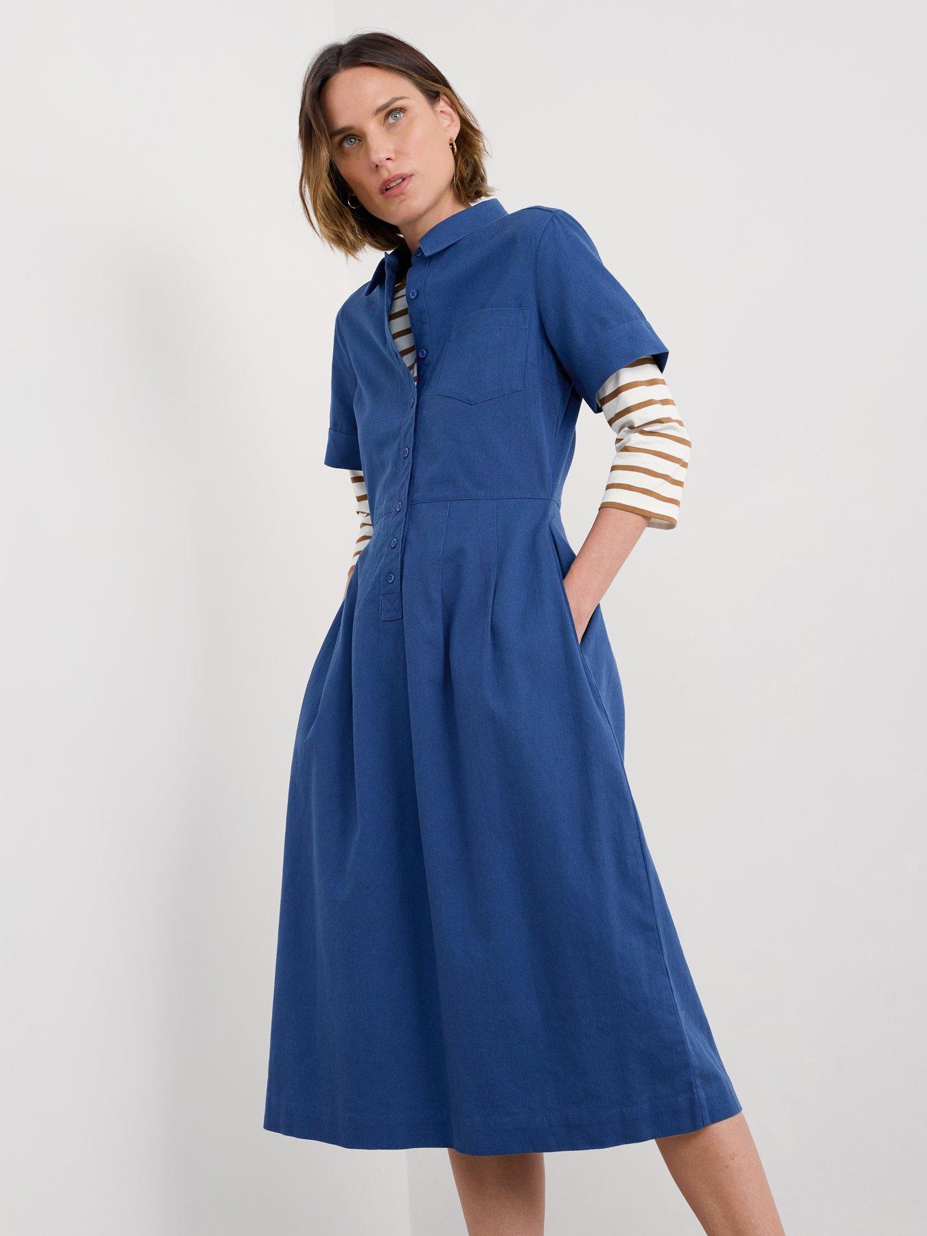  image of seasalt-cornwall-birch-dress-blue