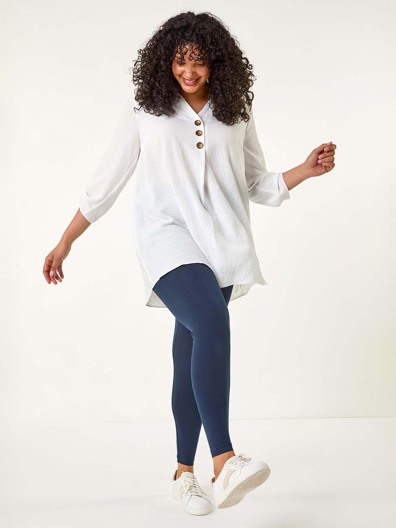 Image 3 of 5 of Roman Curve Full Length Leggings - Navy