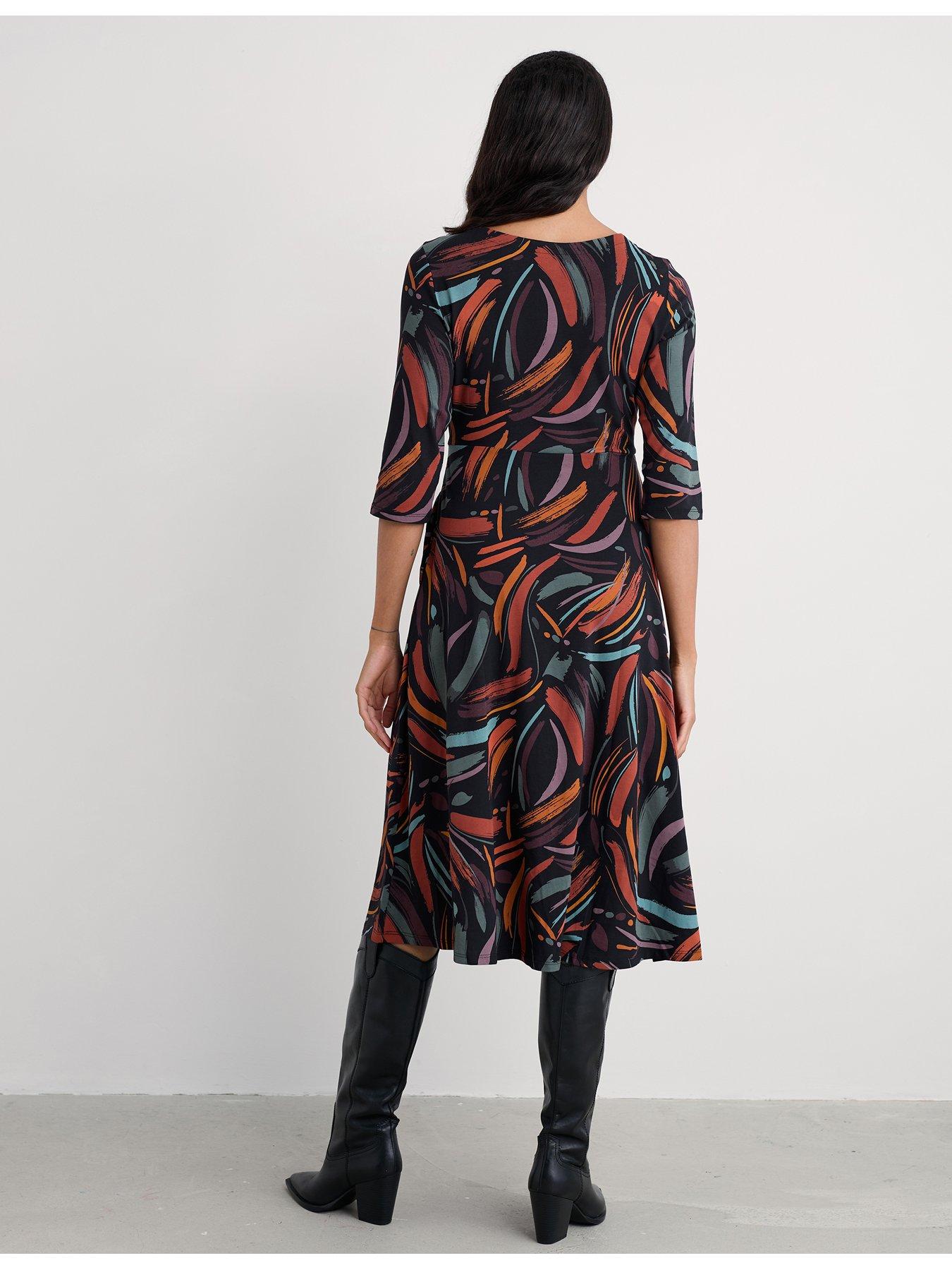  image of seasalt-cornwall-veronica-dress-dune-marks-onyx