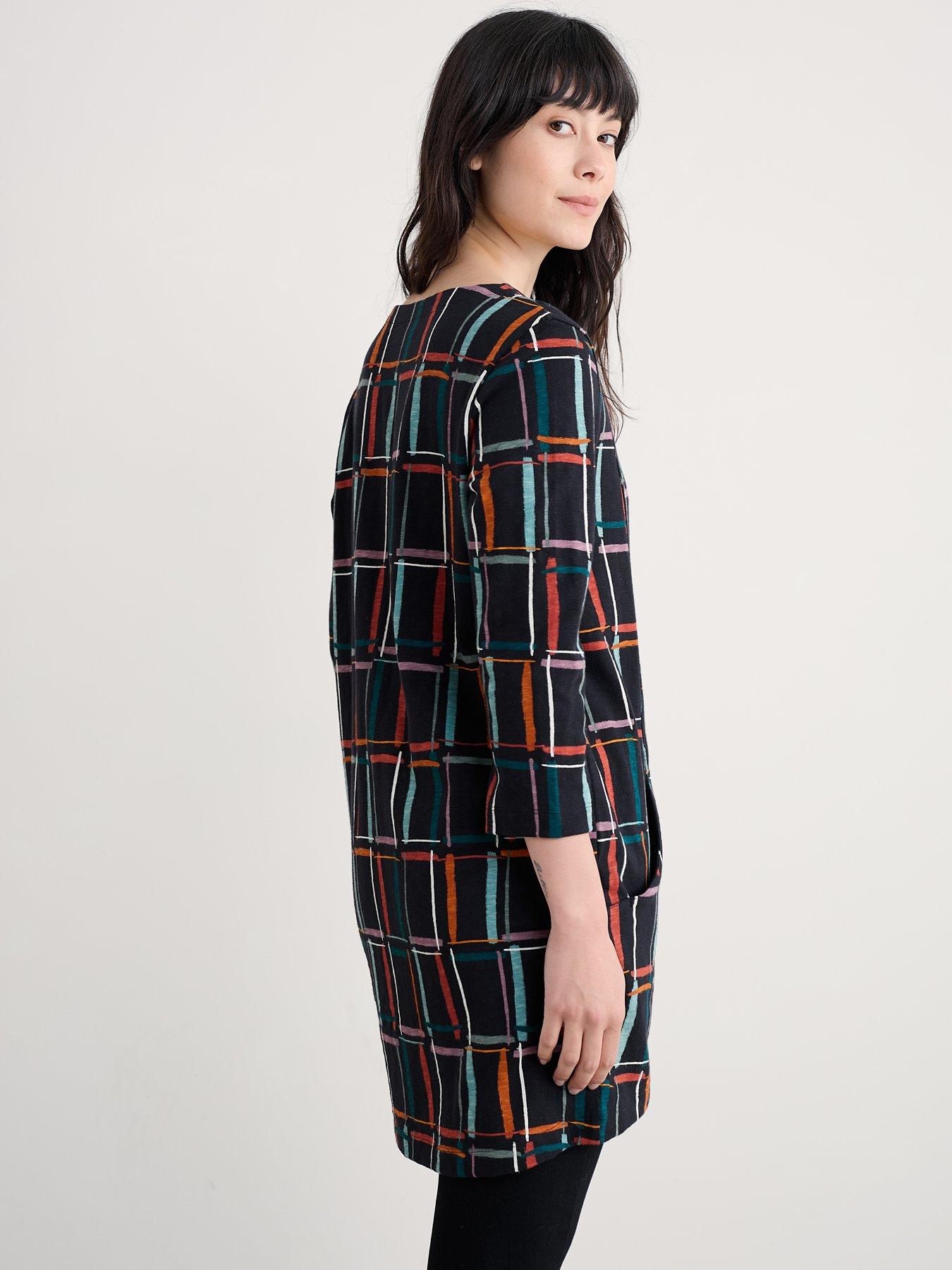 Image 2 of 5 of Seasalt Cornwall Shore Foraging Tunic - Rock Check Onyx