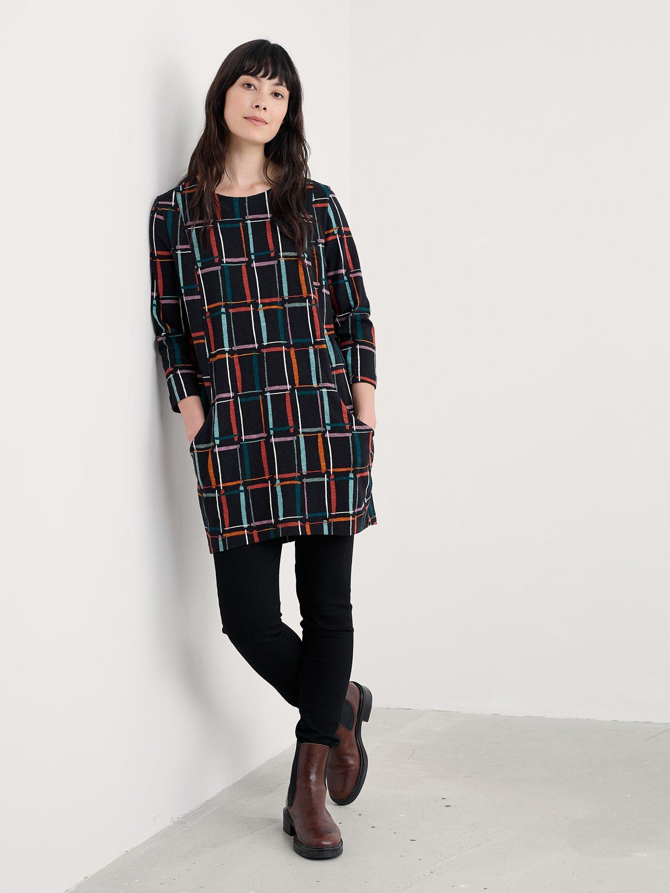Image 3 of 5 of Seasalt Cornwall Shore Foraging Tunic - Rock Check Onyx