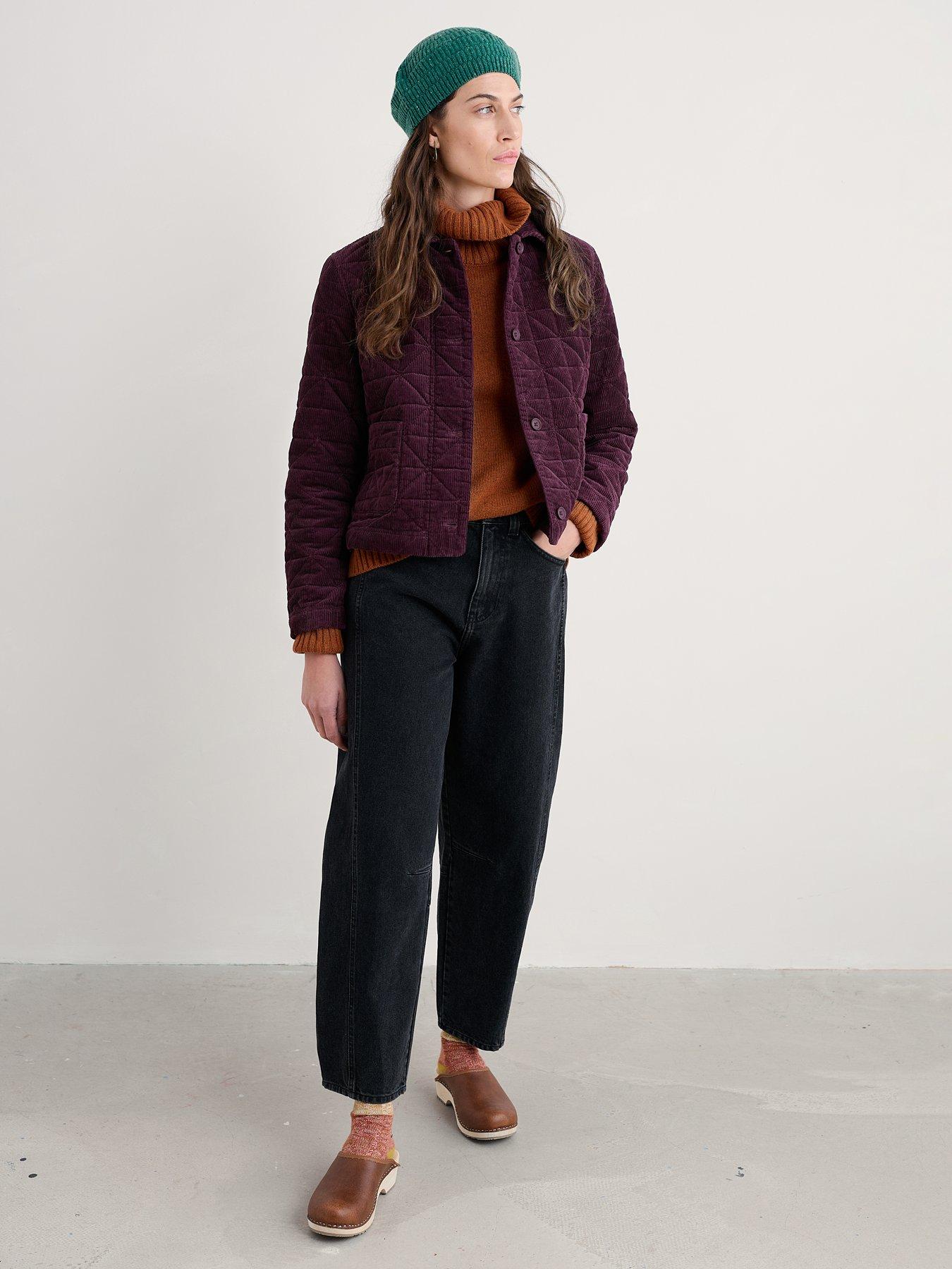 Seasalt Cornwall Incoming Tide Jacket - Dark Hellebore - Black