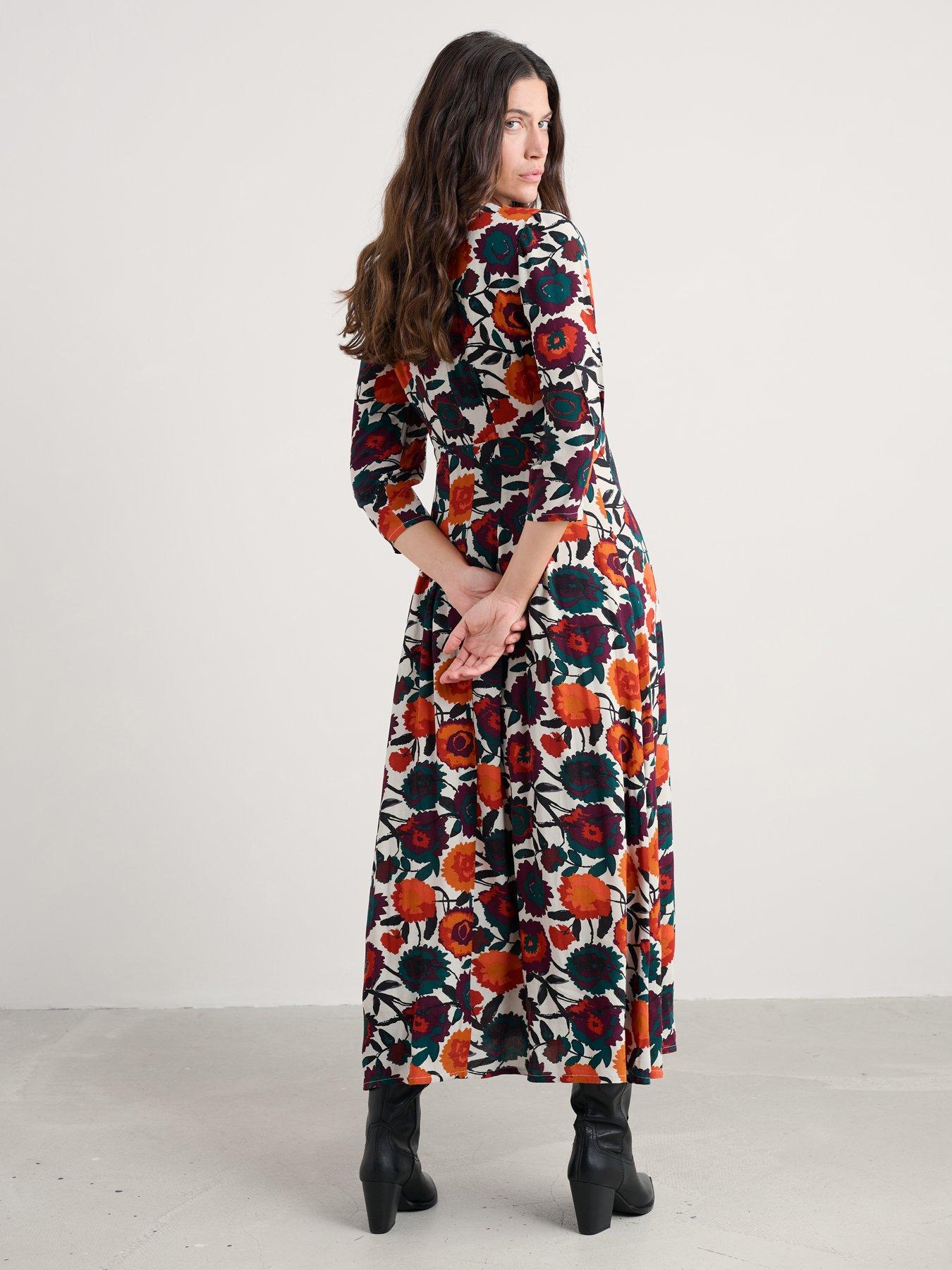  image of seasalt-cornwall-etta-dress-figurative-floral-aran