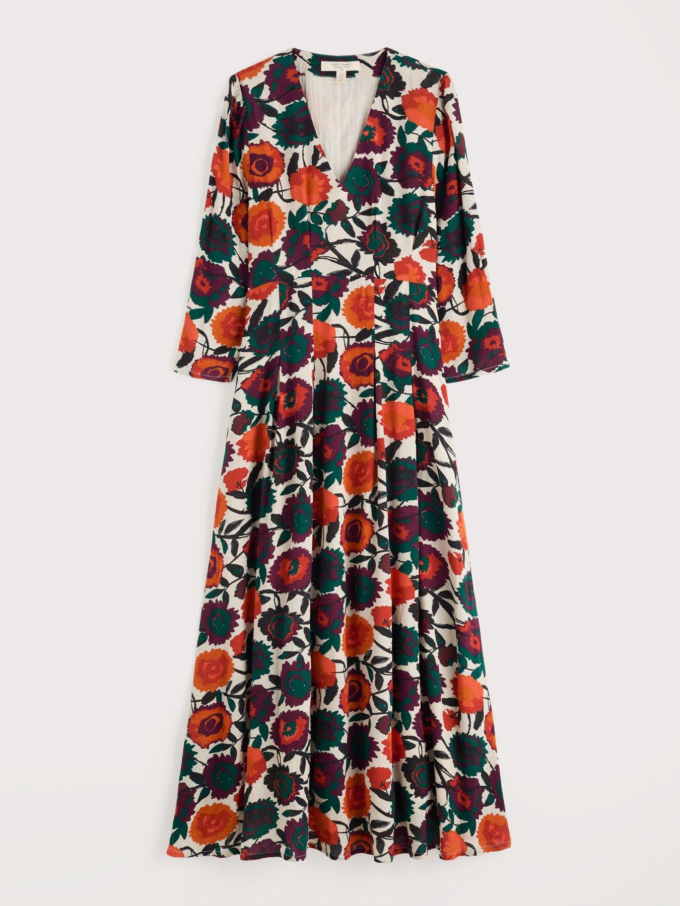  image of seasalt-cornwall-etta-dress-figurative-floral-aran