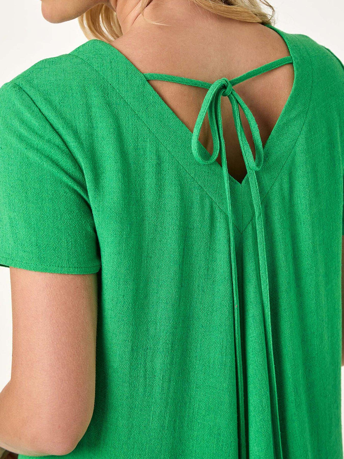 Image 5 of 5 of Roman Petite Pocket Swing Dress - Green