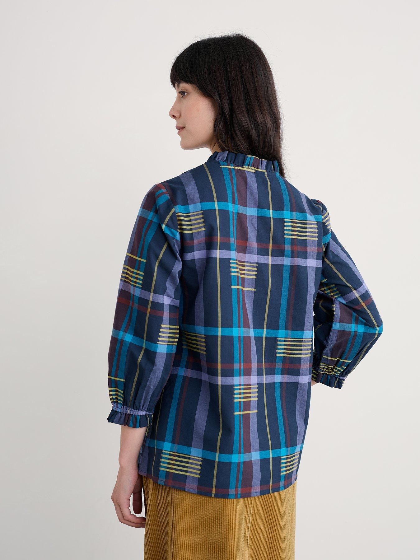  image of seasalt-cornwall-aggie-top-cherry-tree-teal-multi