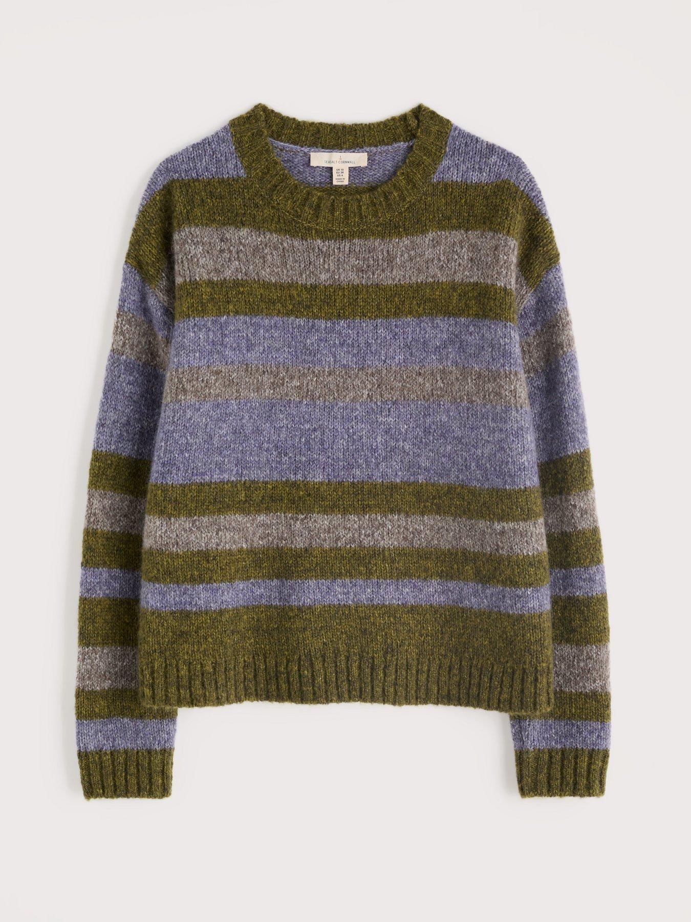  image of seasalt-cornwall-painter-jumper-carvannel-laurel-mix