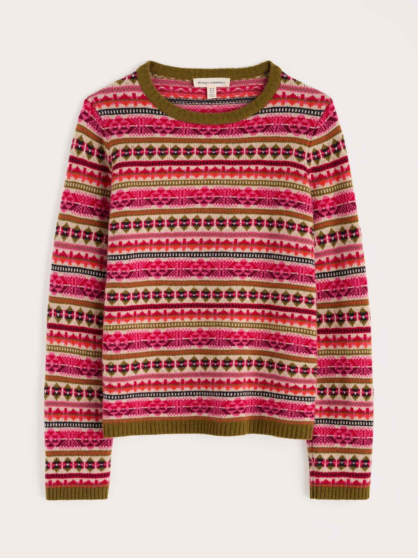  image of seasalt-cornwall-percella-cove-jumper-scillia-aran-multi