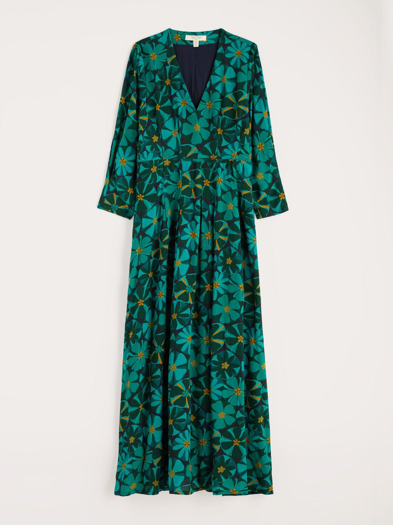  image of seasalt-cornwall-etta-dress-handicraft-flowers-onyx-blue