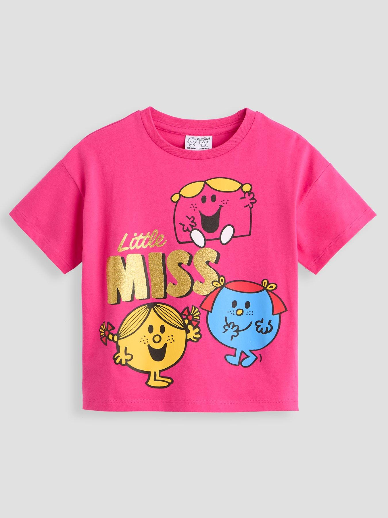 The Very Collection Little Miss Glitter Print T-Shirt - Pink