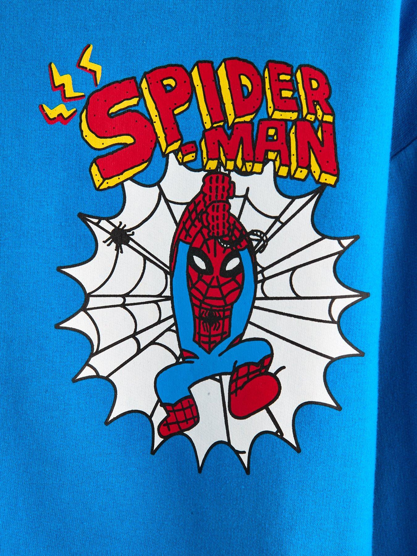 Image 3 of 5 of The Very Collection Spiderman Back Print Sweatshirt - Blue
