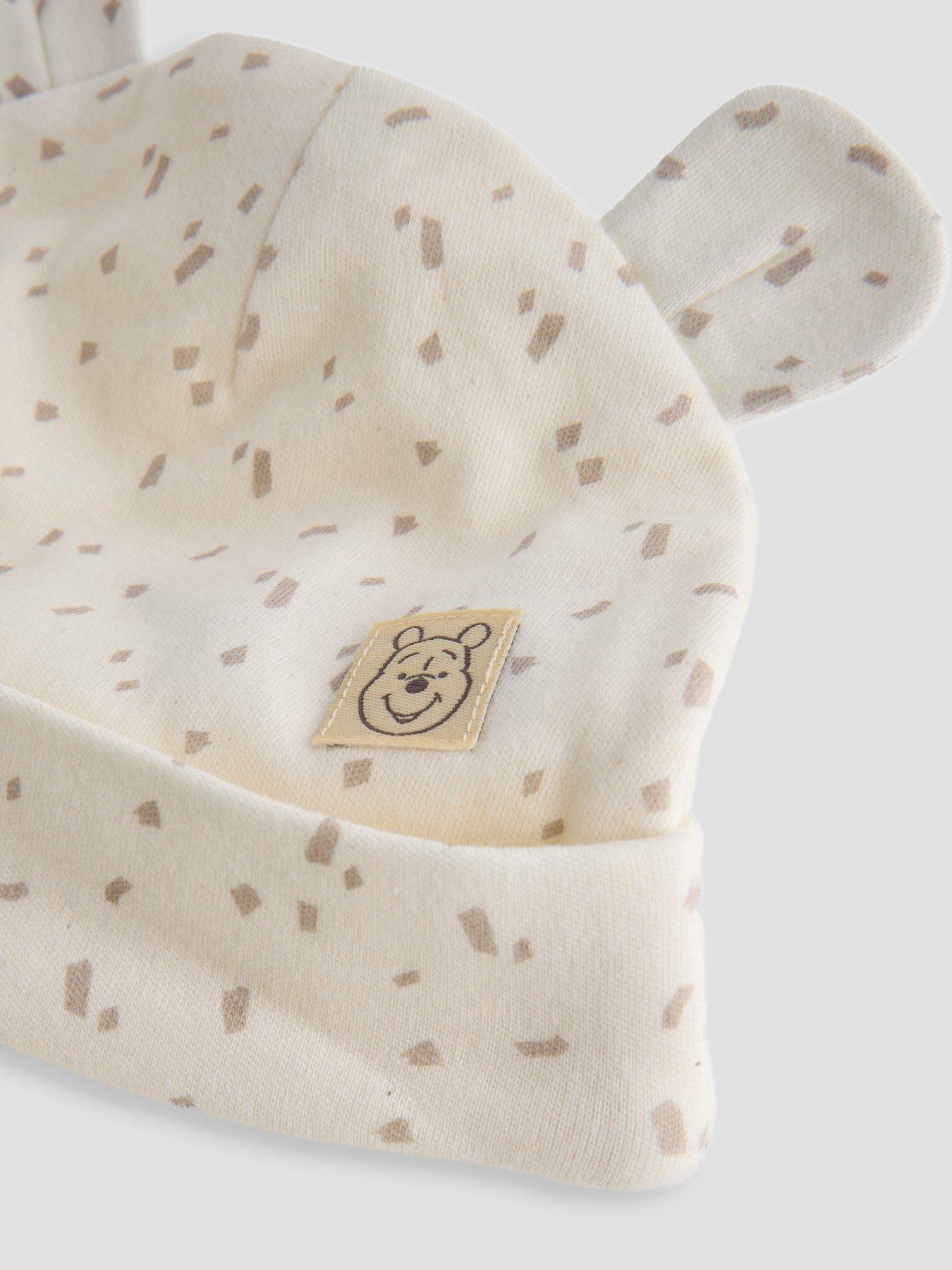 Image 4 of 5 of The Very Collection Winnie Pooh Sleepsuit And Hat - Cream