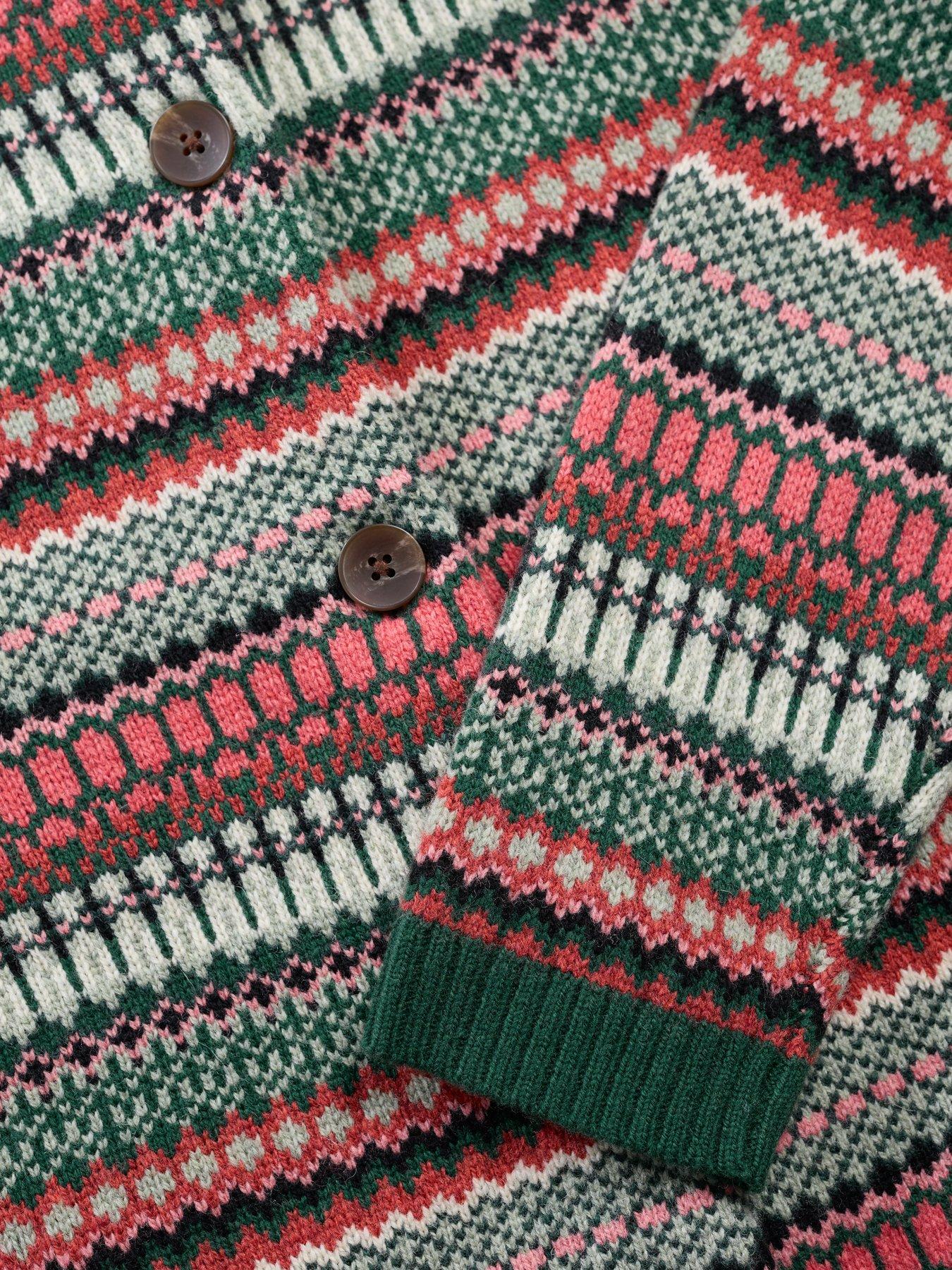  image of seasalt-cornwall-percella-cove-cardigan-weaving-needle-dark-forage-mix-pink