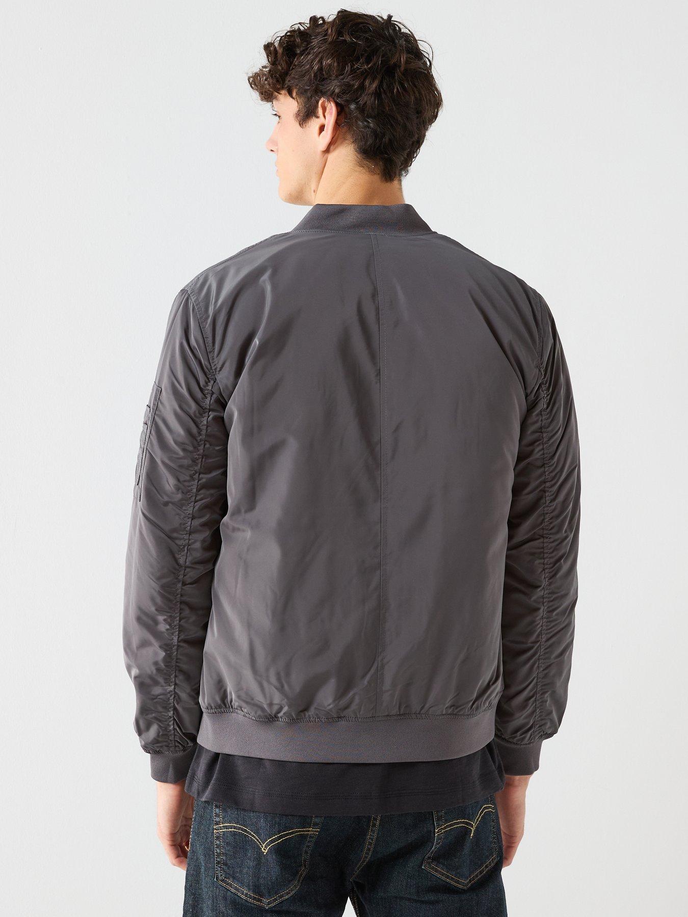 stillFront image of only-sons-joshua-bomber-jacket-dark-grey
