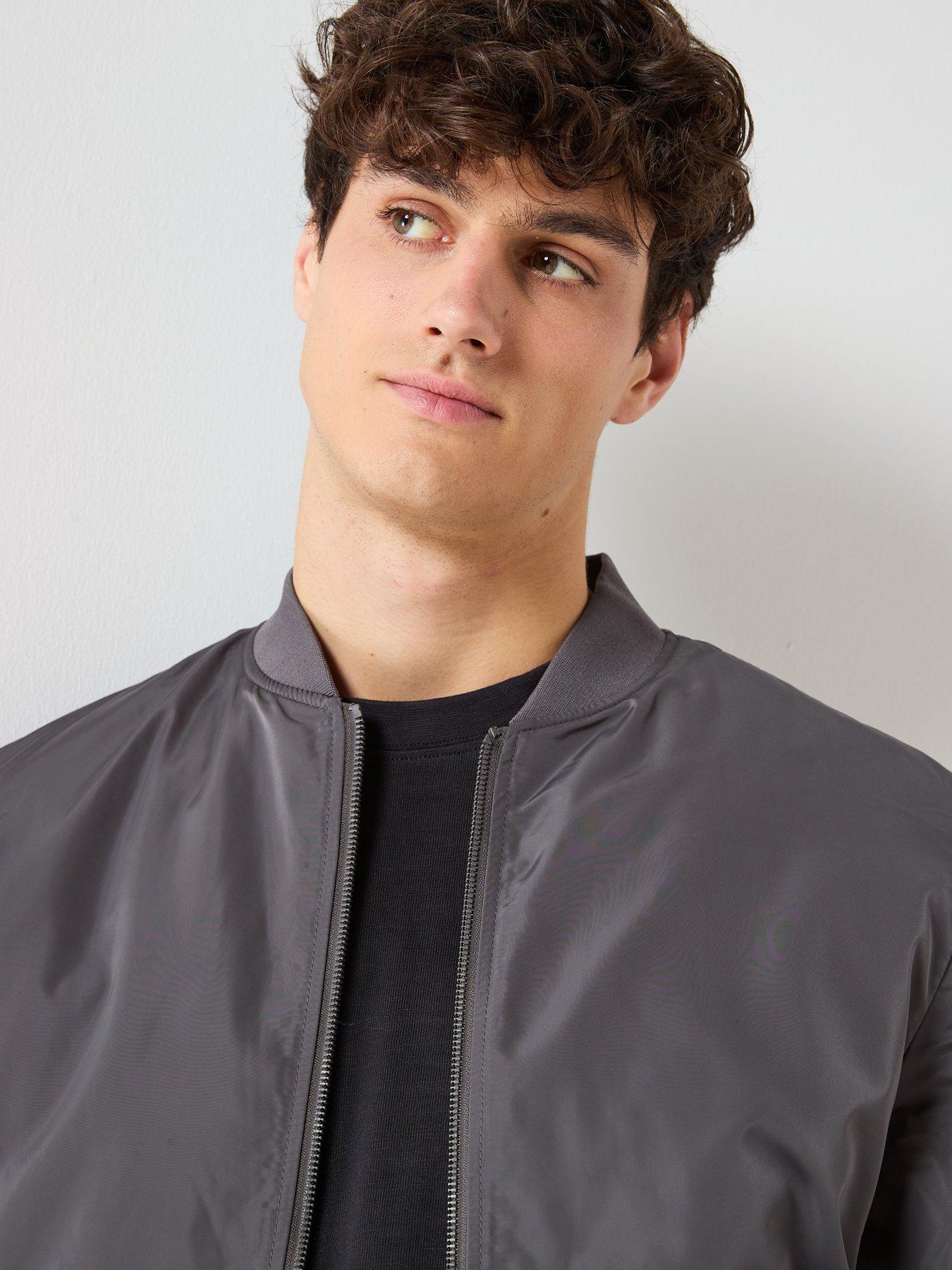  image of only-sons-joshua-bomber-jacket-dark-grey