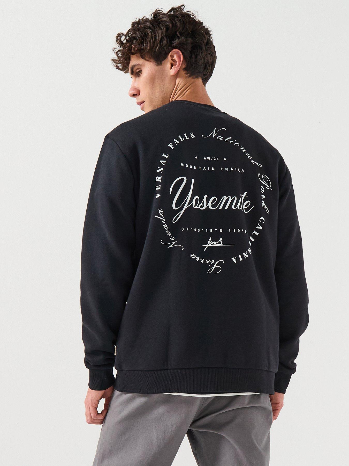 ONLY & SONS Connor Yosemite Crew Sweat - Black