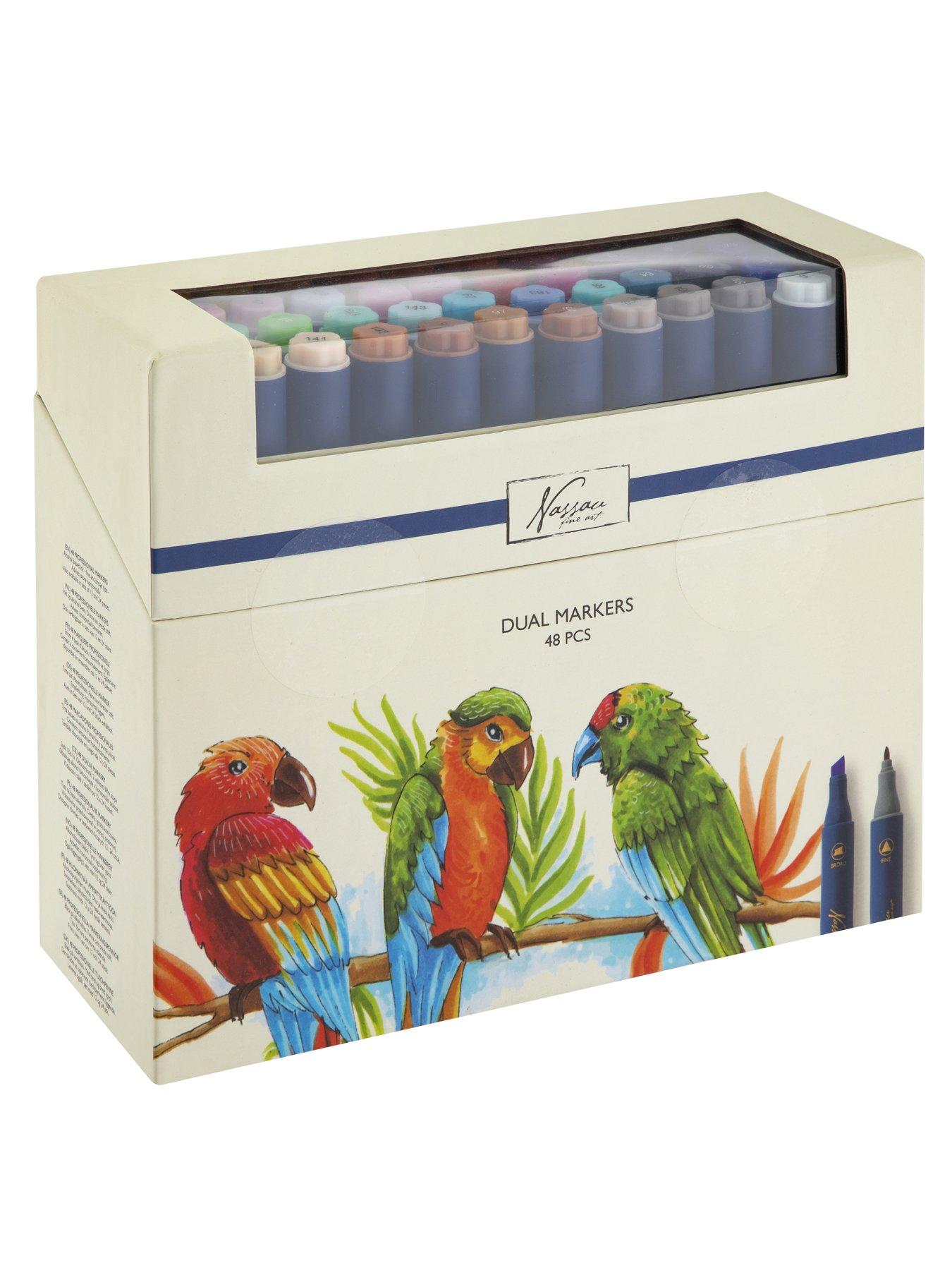 Image 5 of 7 of Round dual markers, 48 pcs in transparent box