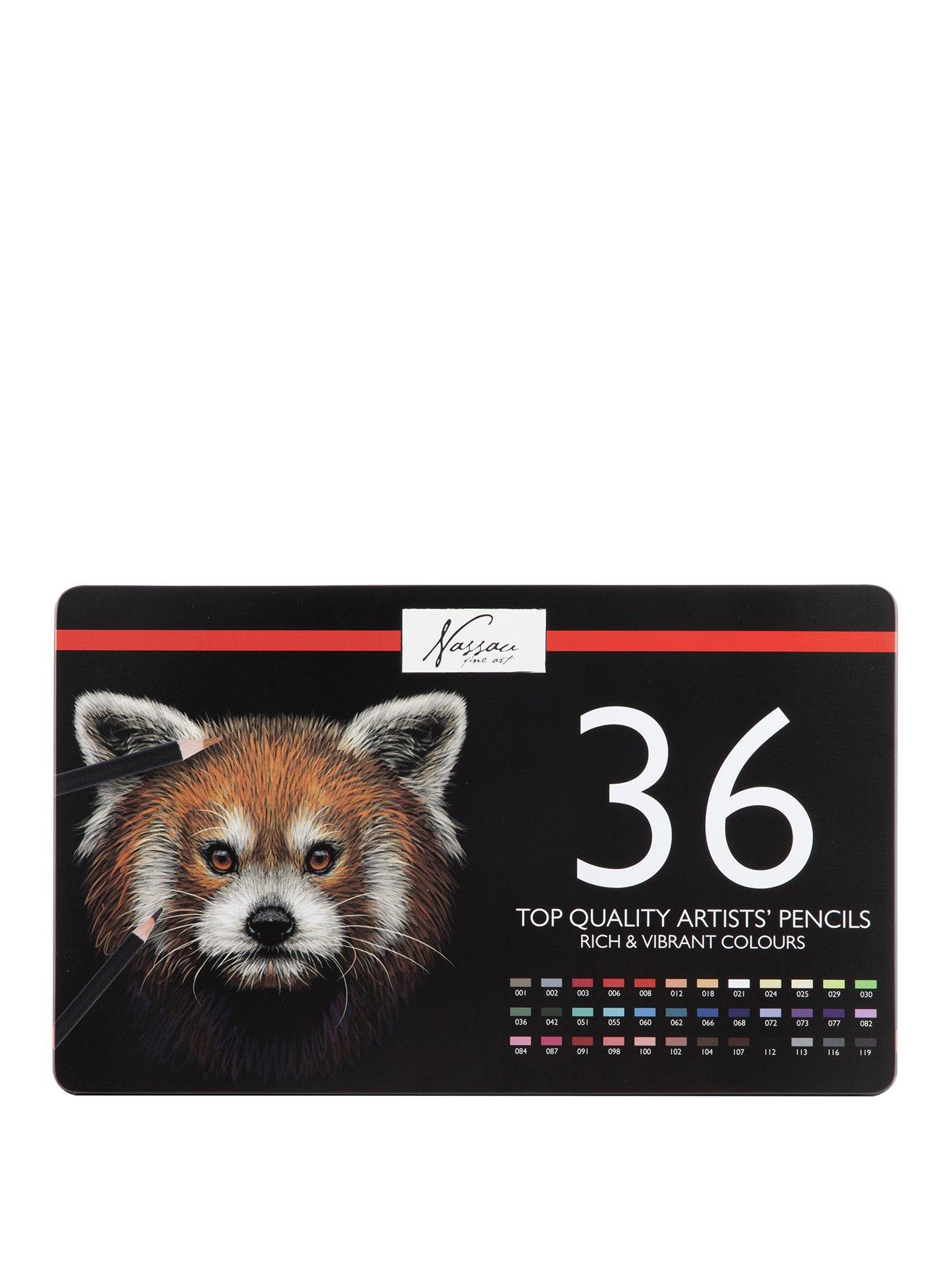 Coloured pencils, 36 pcs in tin box