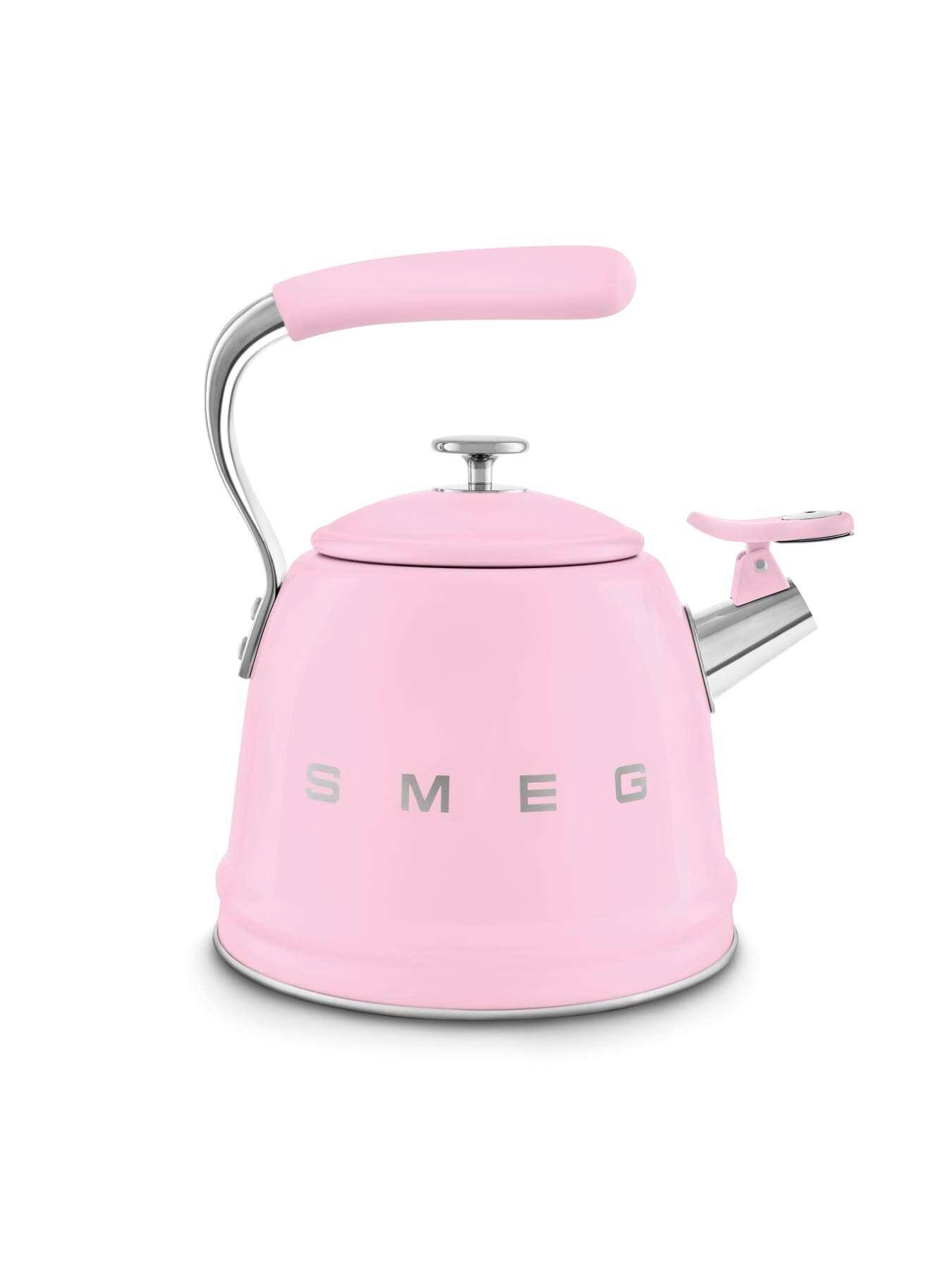  image of smeg-whistling-kettle-with-cool-touch-handle-23l-pink