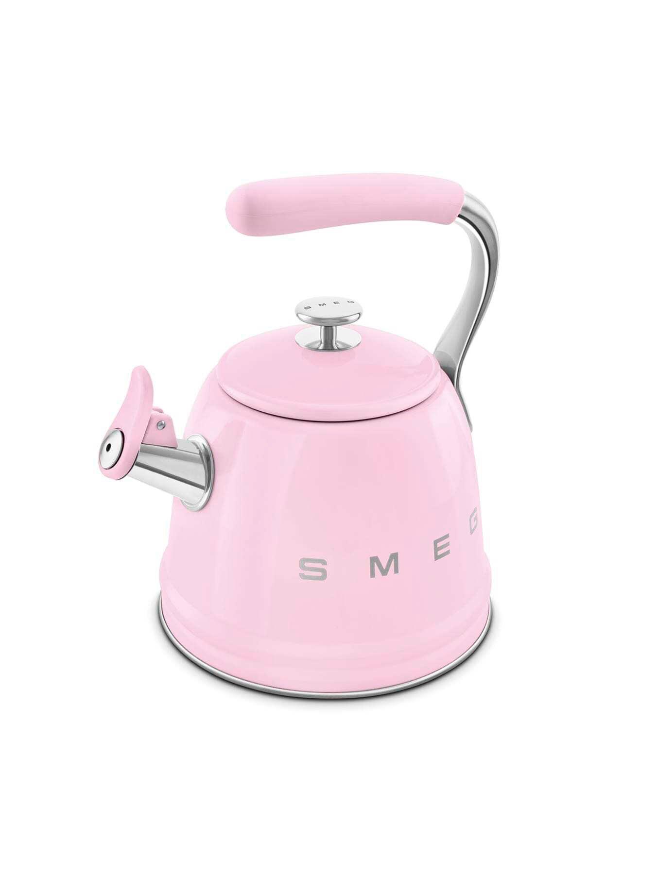  image of smeg-whistling-kettle-with-cool-touch-handle-23l-pink