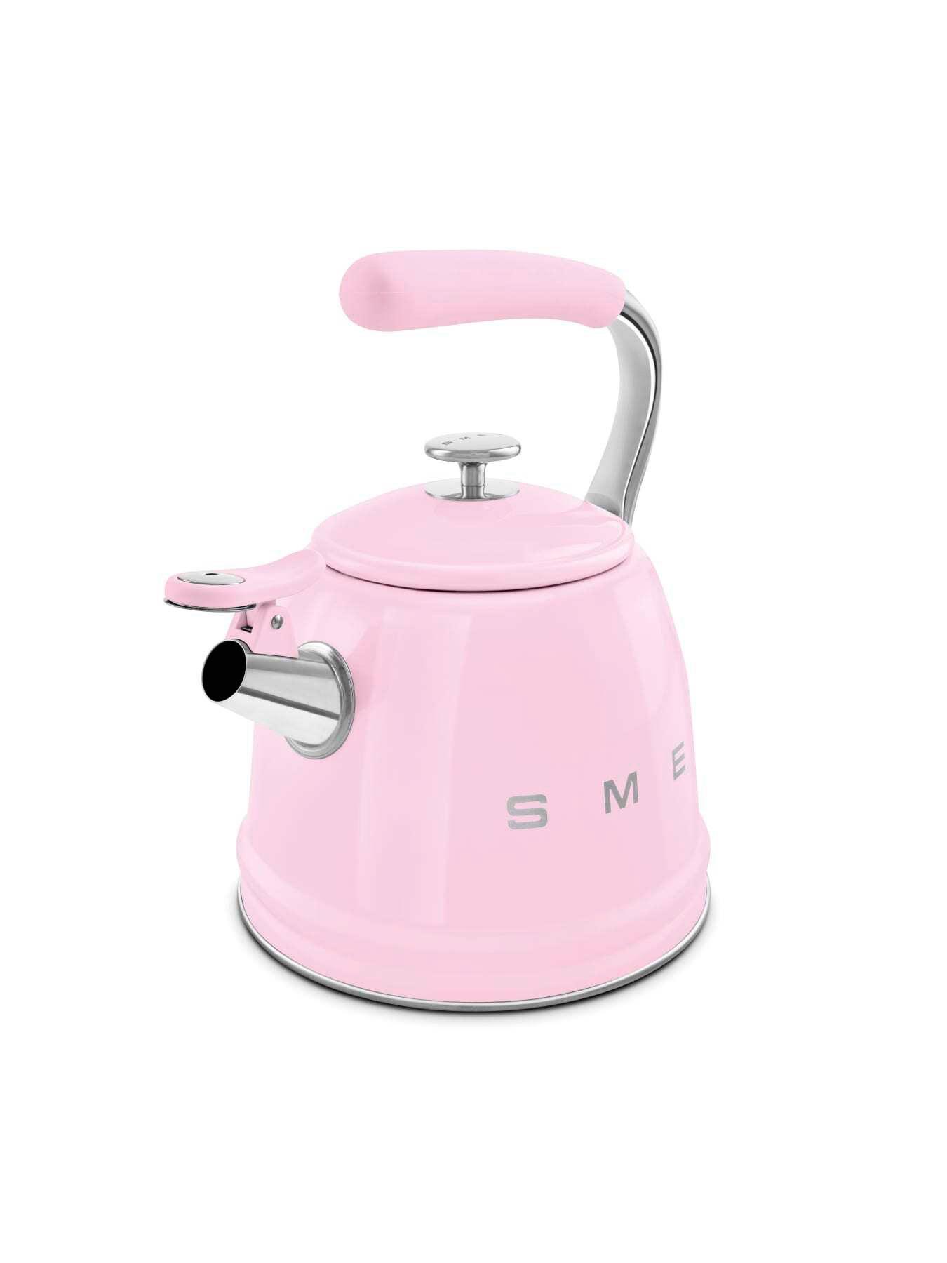  image of smeg-whistling-kettle-with-cool-touch-handle-23l-pink