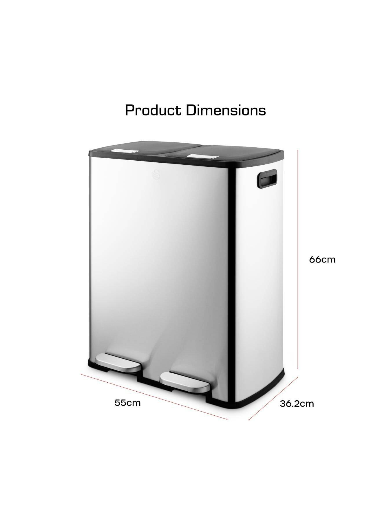 Image 5 of 6 of Swan 60l (2x30l) Pedal Recycling Bin