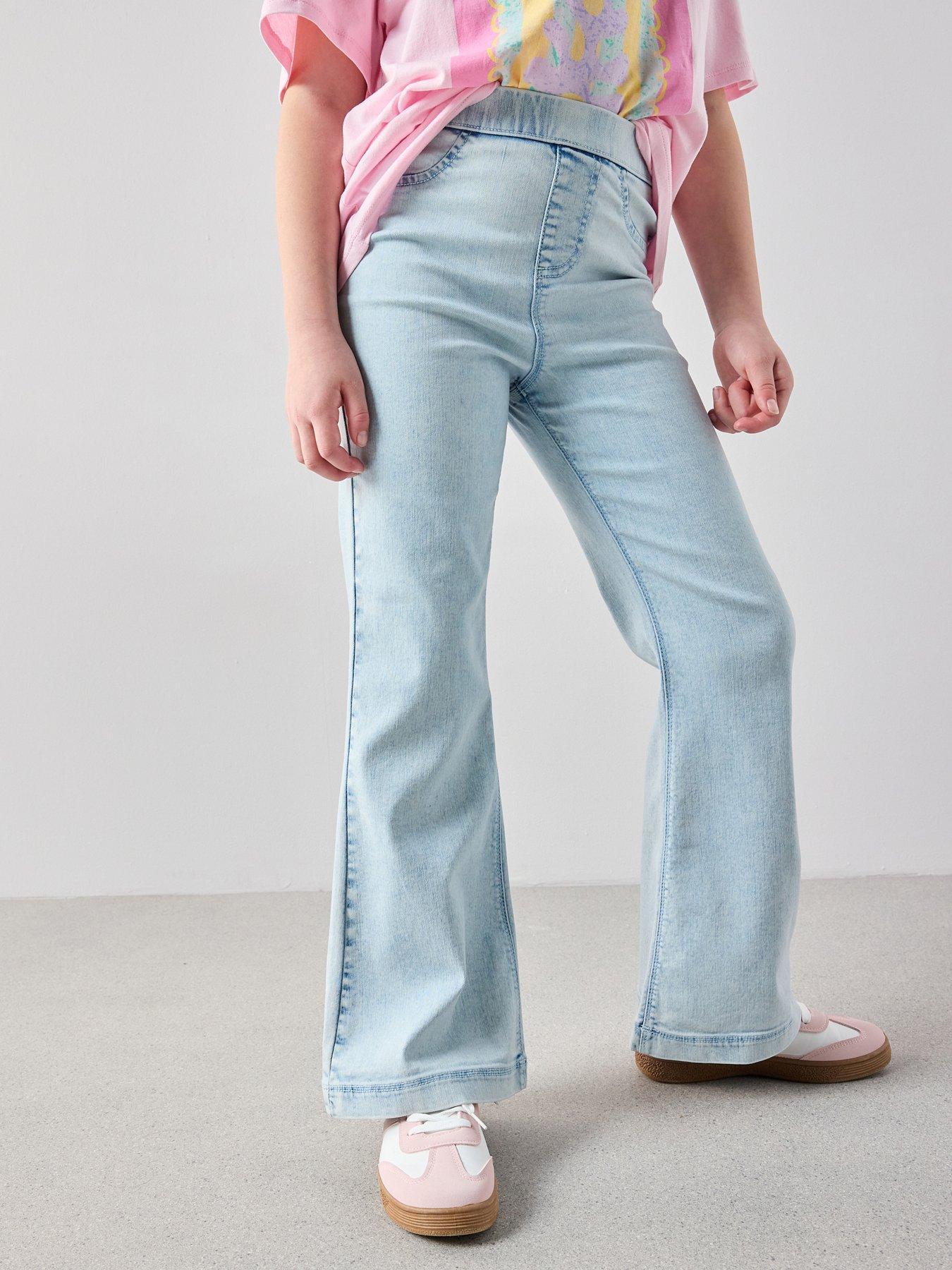 The Very Collection Girls Flare Jeggings - Bleach Wash