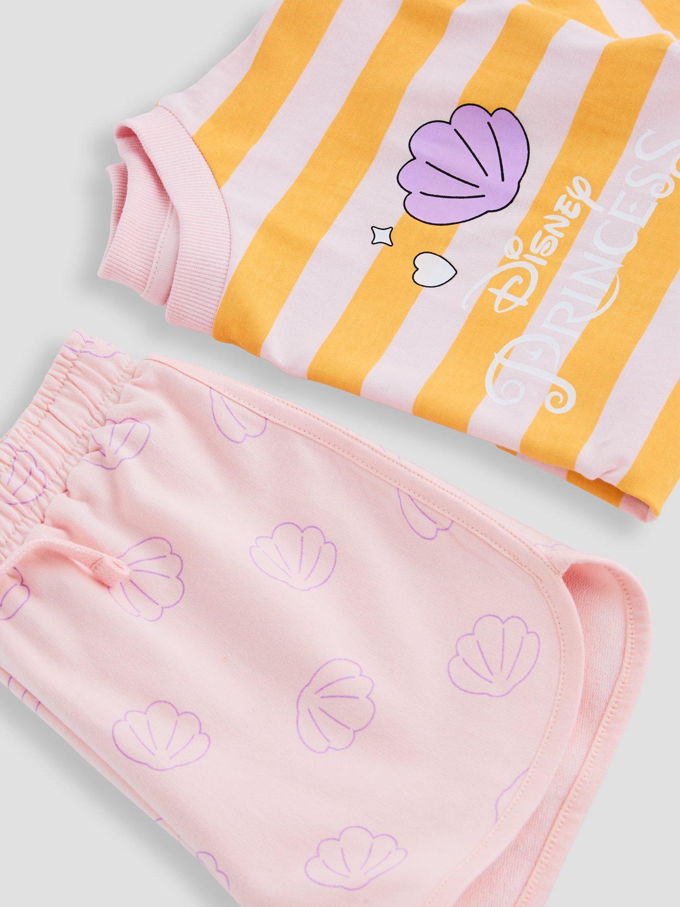 Image 4 of 5 of The Very Collection Little Mermaid Ariel Stripe Tee And Running Short Set