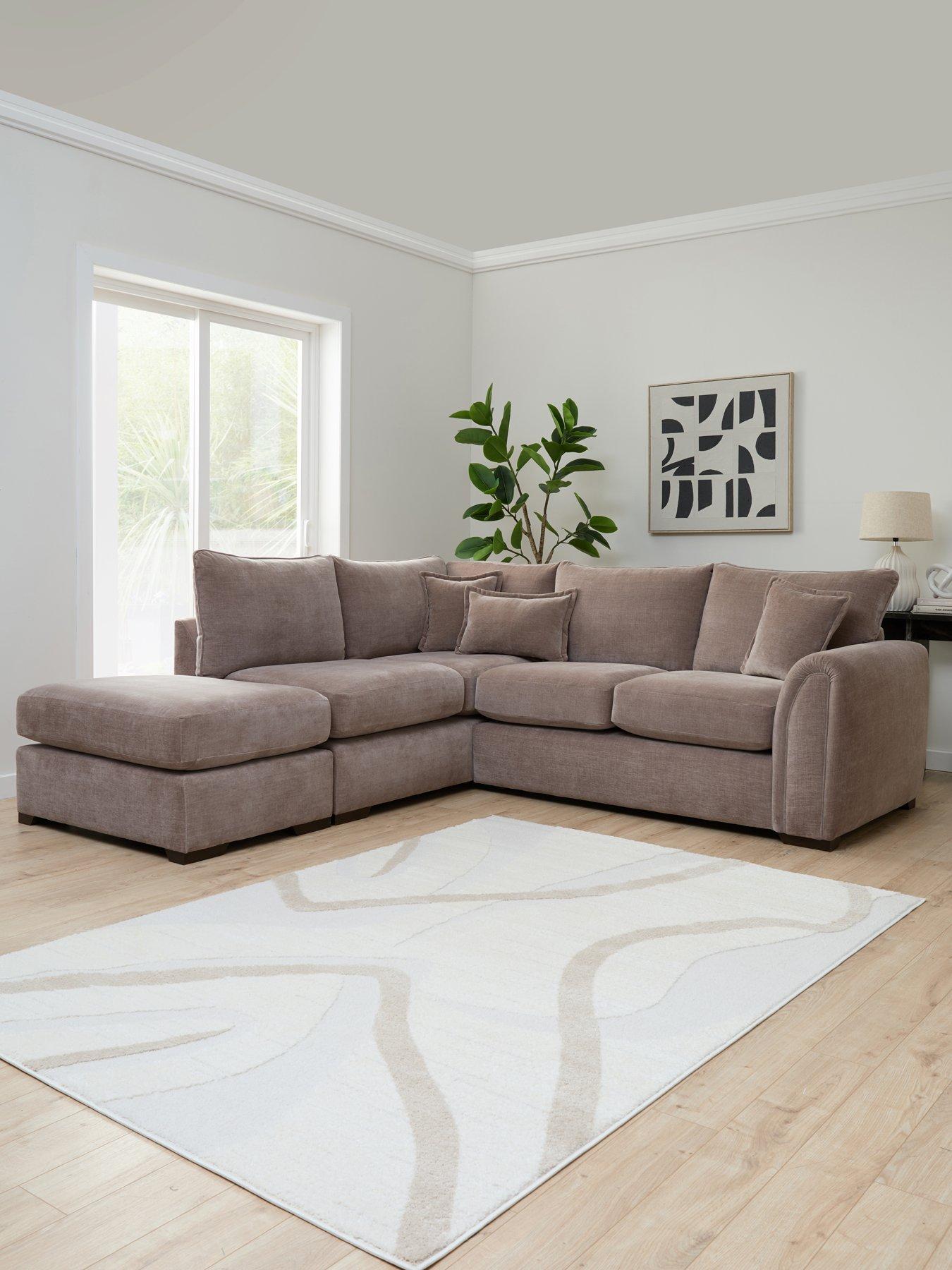 Very Home Carmen Left Hand Chaise With Footstool