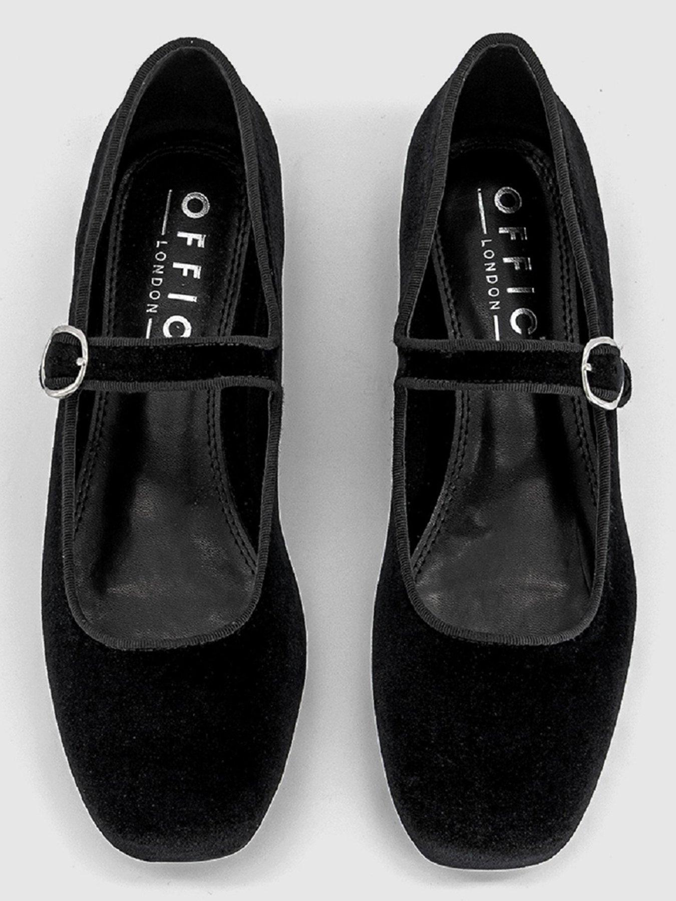 outfit image of office-fanfare-velvet-maryjane-ballerina-black