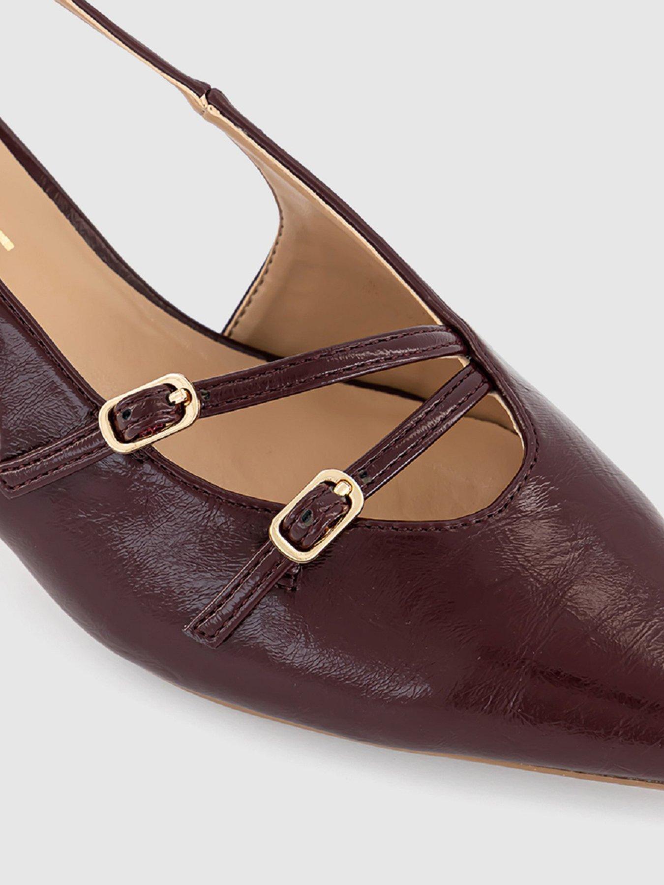 Image 3 of 4 of OFFICE Melba Multi Strap And Buckle Slingback Court - Dark Red