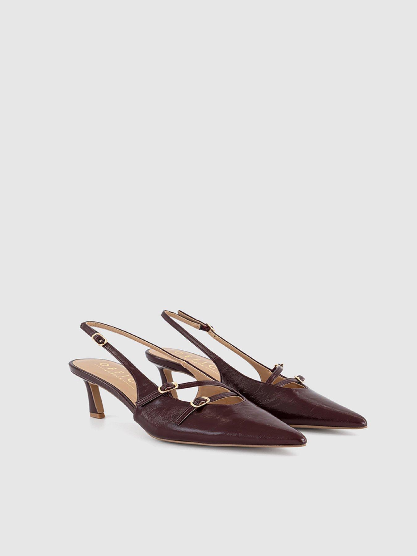 Image 4 of 4 of OFFICE Melba Multi Strap And Buckle Slingback Court - Dark Red