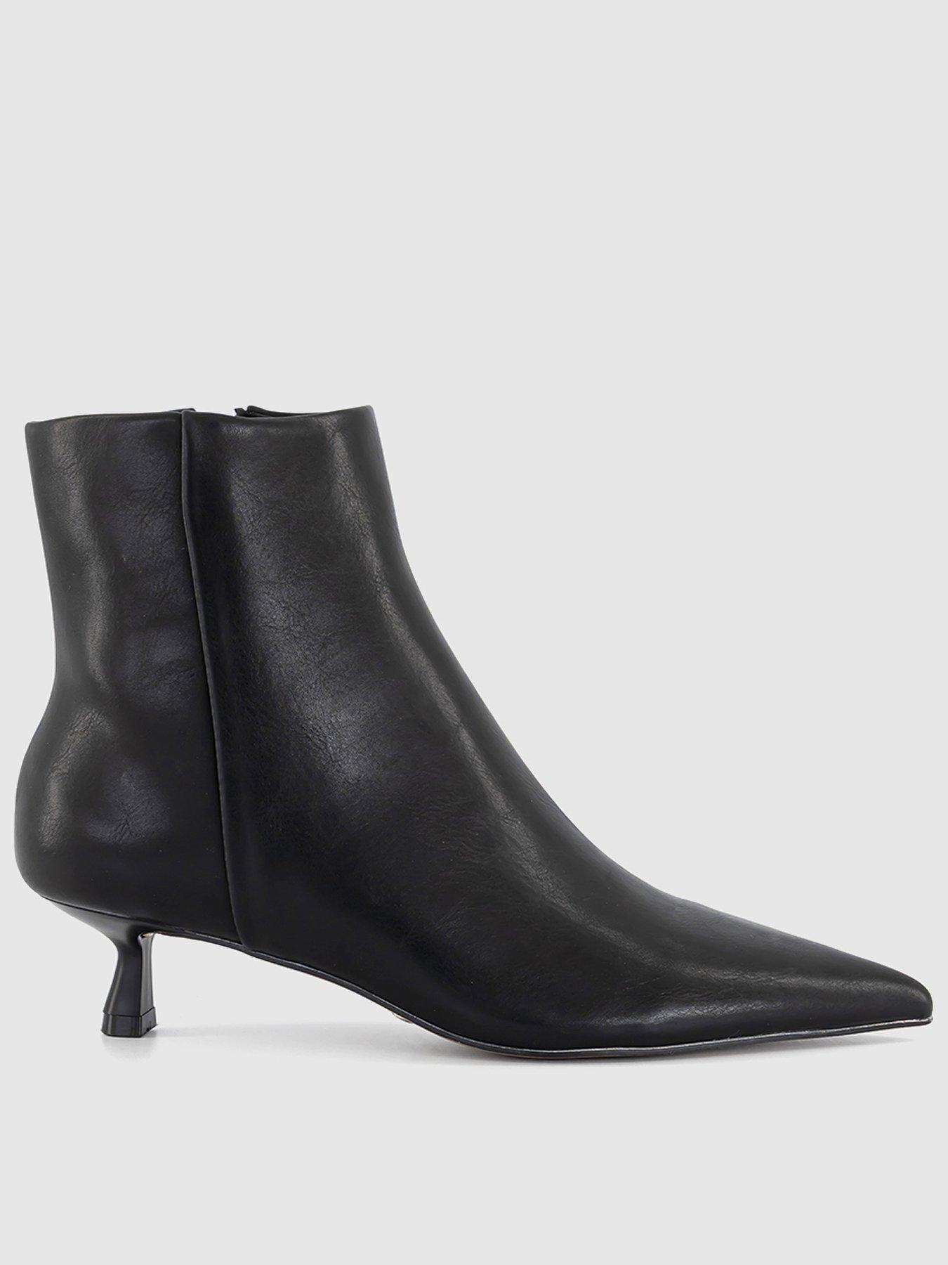 OFFICE Alessia Kitten Heel Boots - Black