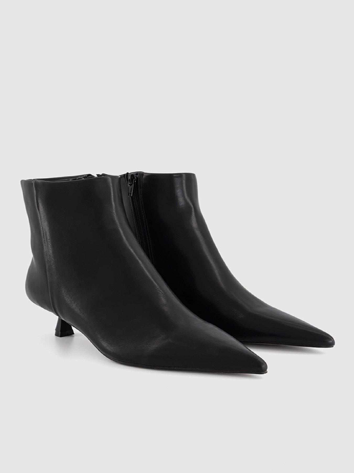 Image 3 of 4 of OFFICE Alessia Kitten Heel Boots - Black