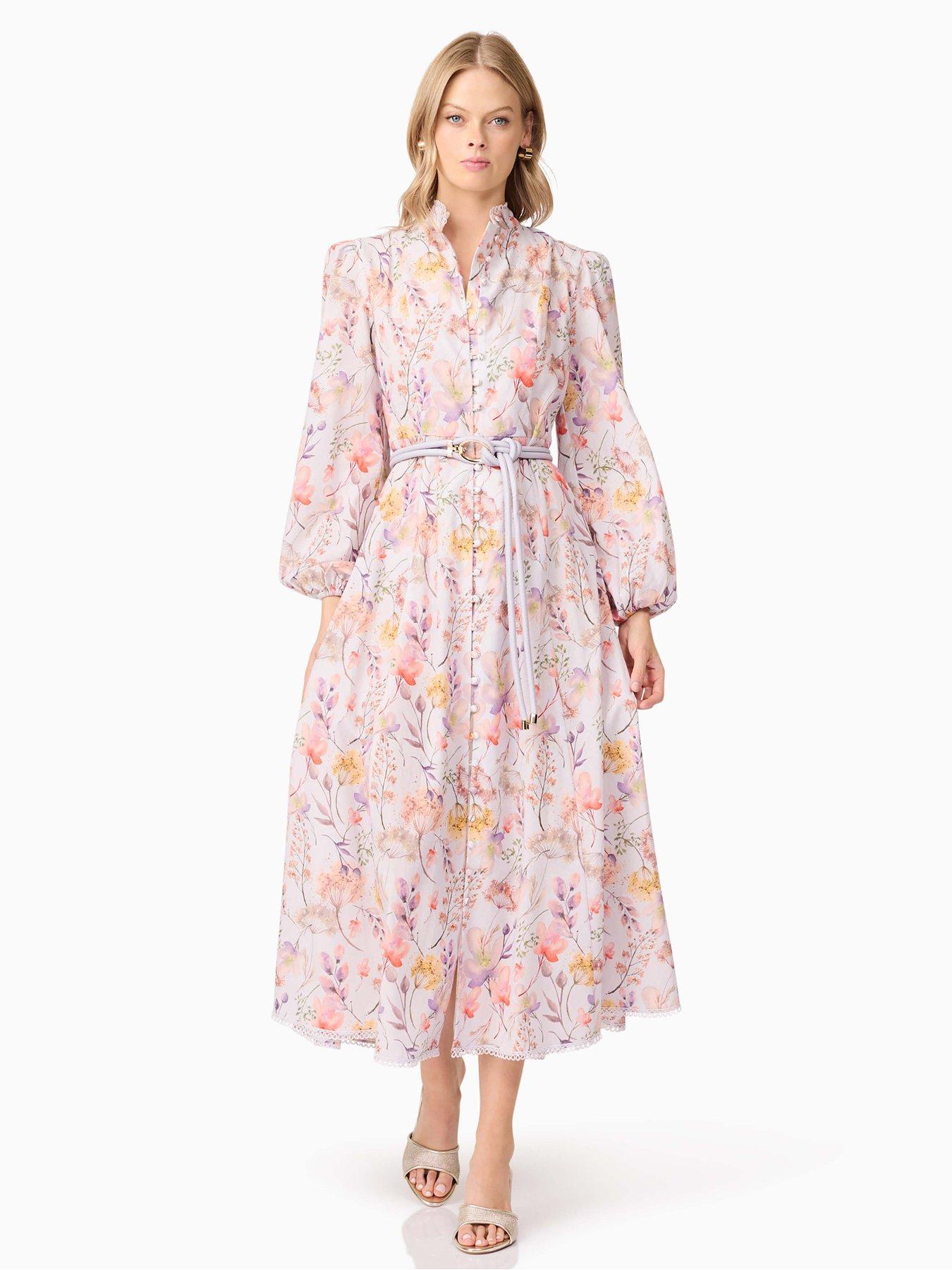 Image 3 of 5 of Elliatt Ines Midi Shirtdress - Purple