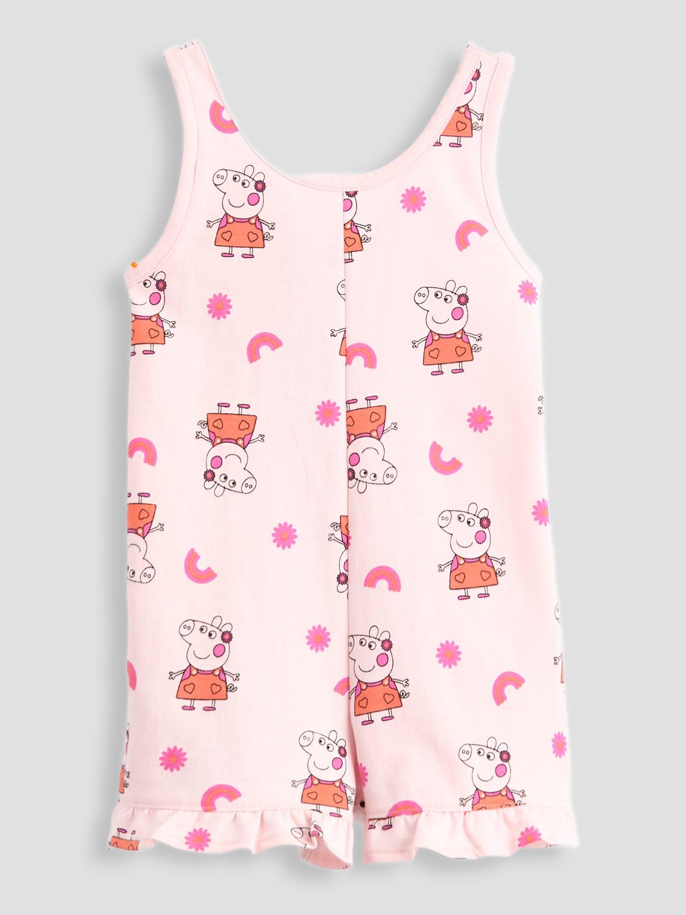 The Very Collection Peppa Pig Loopback Sweat Playsuit - Pink